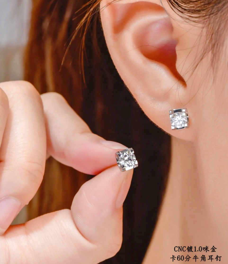 Cartier Square Enhancer Diamond Stud Earrings - Best Replica Jewelry™