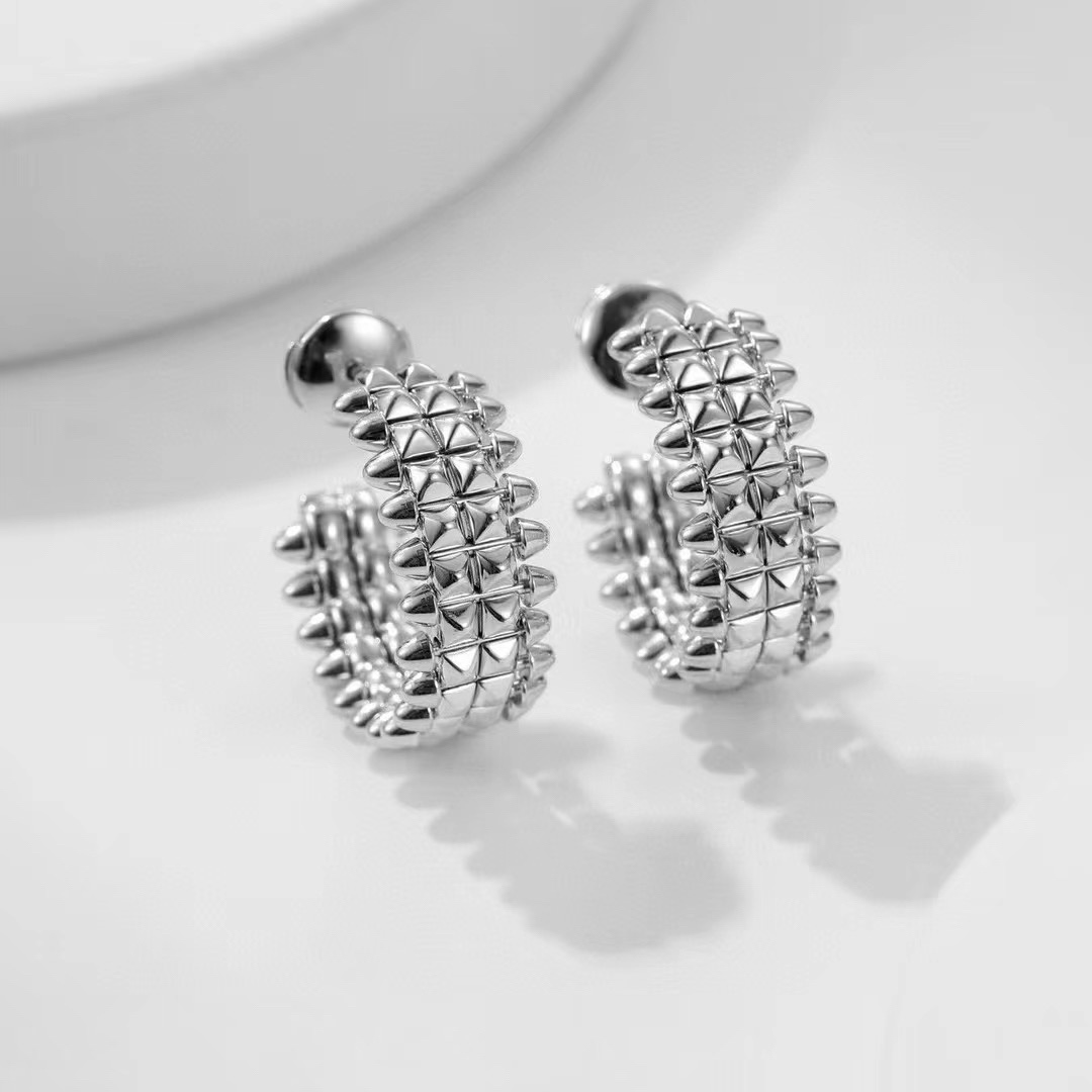 Cartier Clash de Cartier Hoop Earrings, Double Row - Best Replica Jewelry™