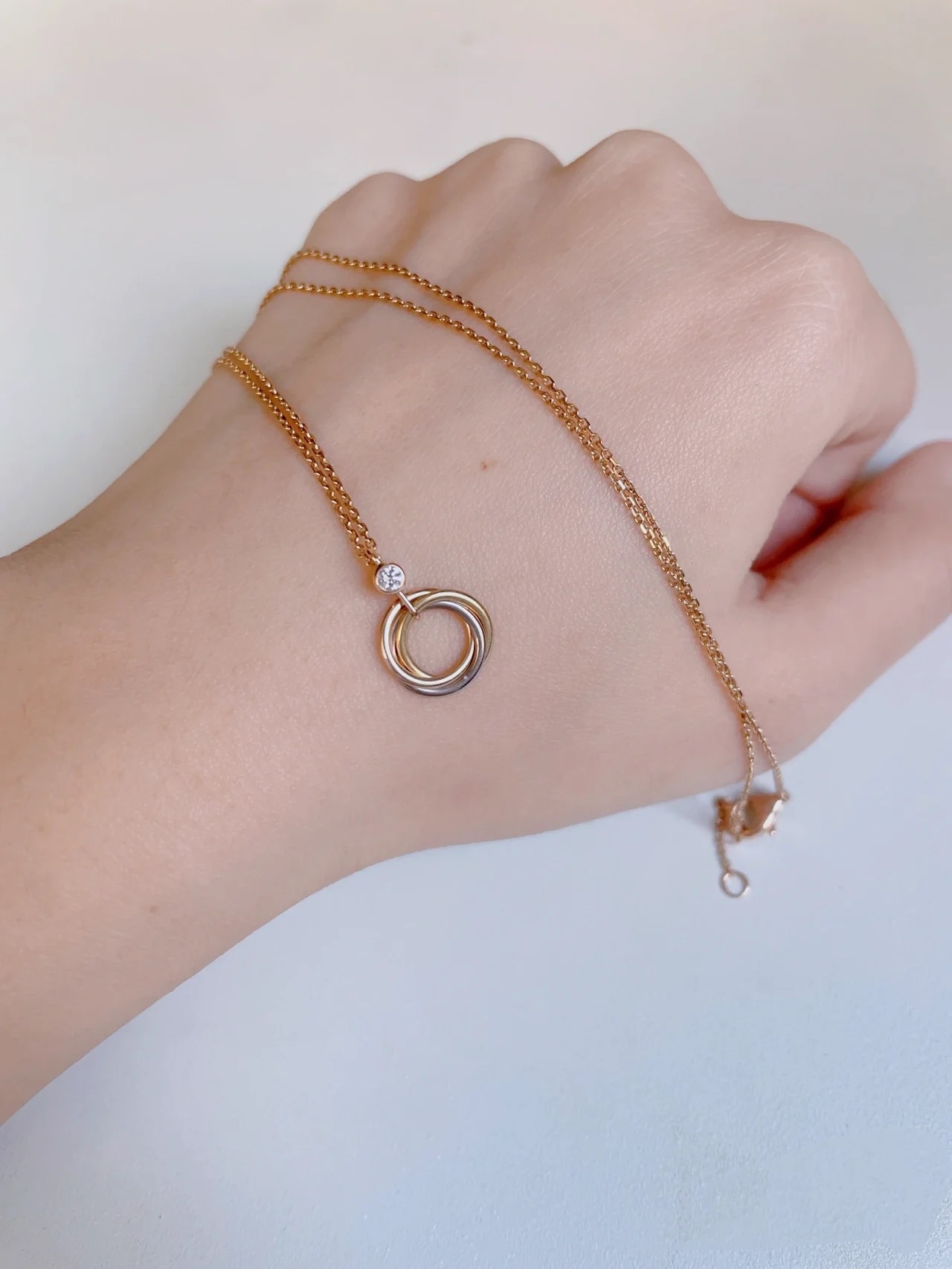 Cartier Trinity Diamond Necklace - Best Replica Jewelry™