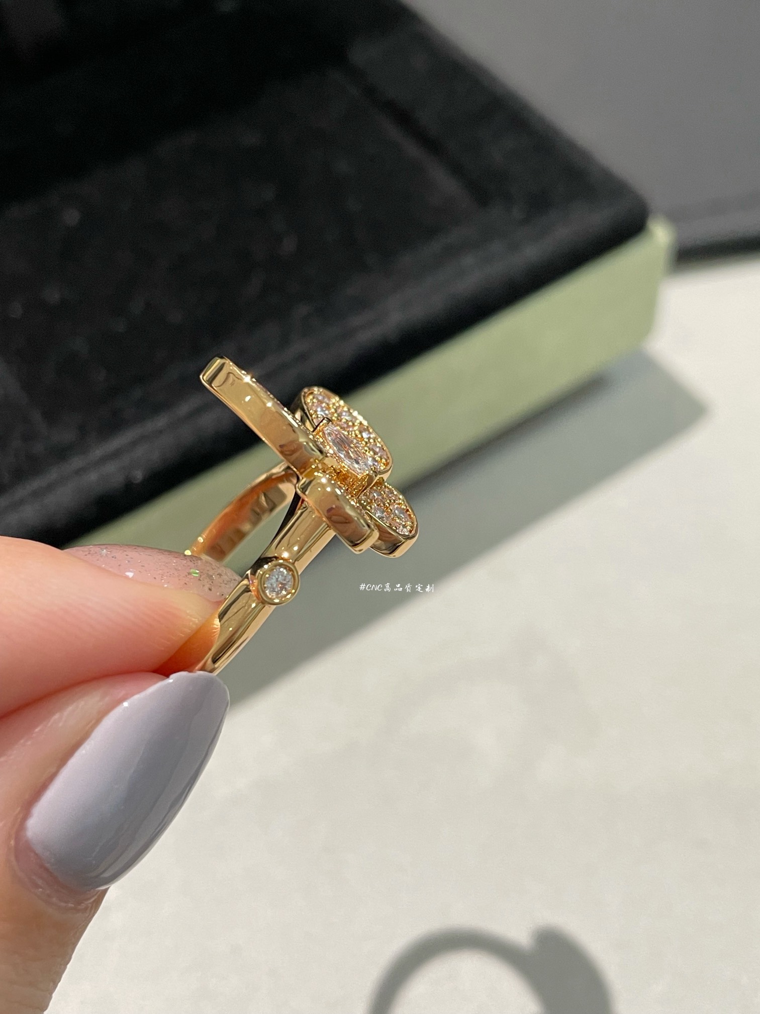 VCA Full Diamond Butterfly Ring - Best Replica Jewelry™