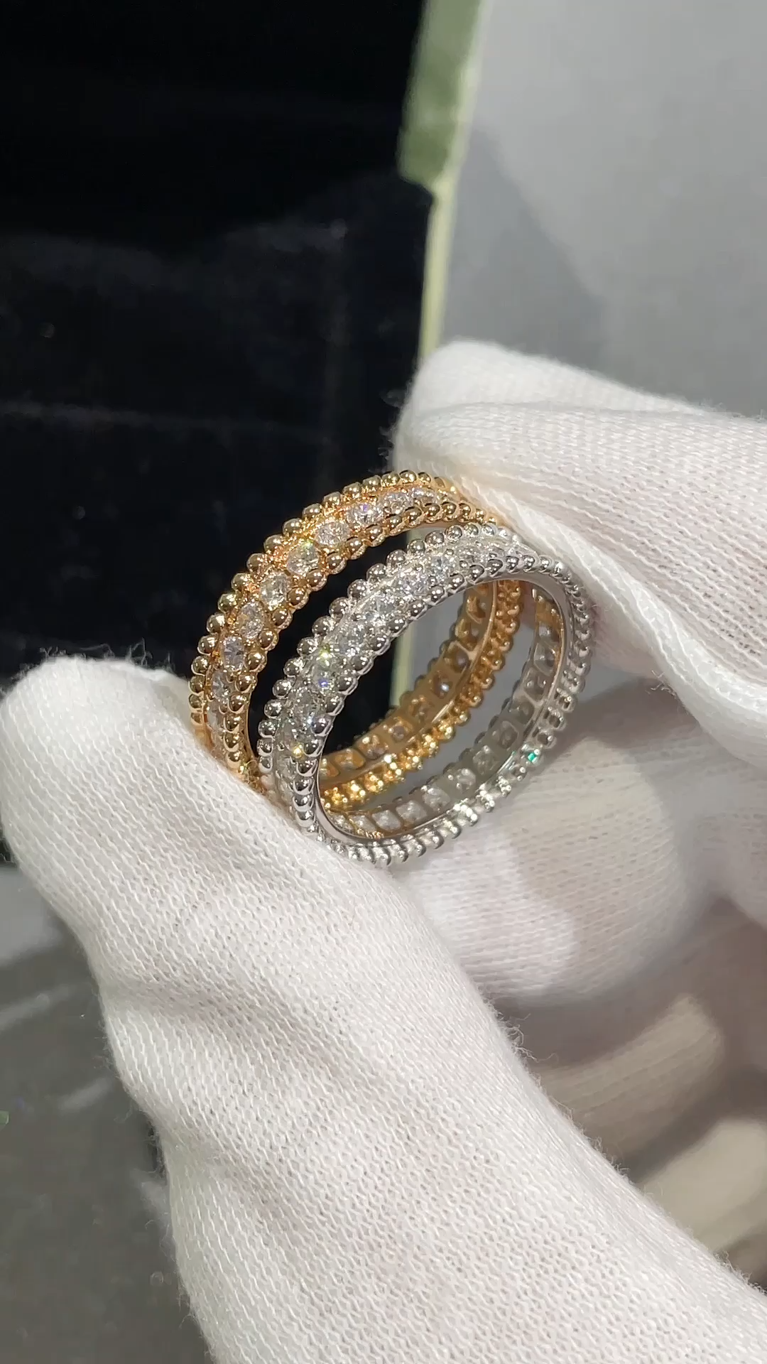 VCA Perlee Diamonds Ring, 1 Row - Best Replica Jewelry™