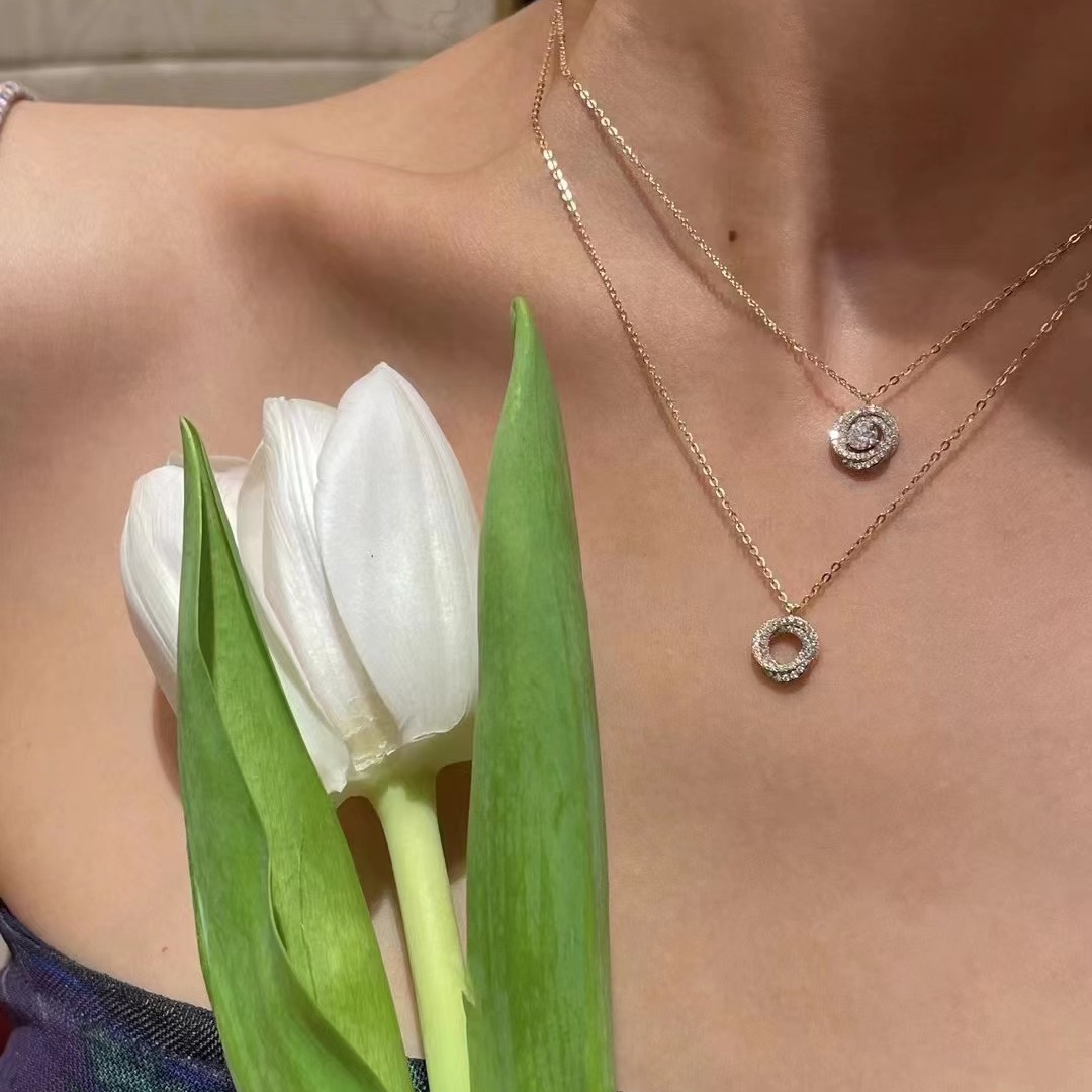 Cartier Full Diamond Paved Trinity Pendant Necklace - Best Replica Jewelry™