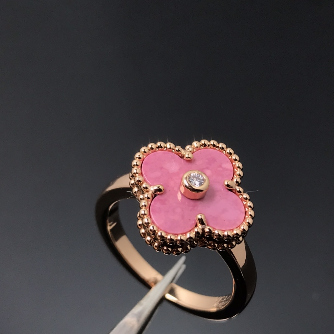 VCA Pink Vintage Alhambra Ring - Best Replica Jewelry™