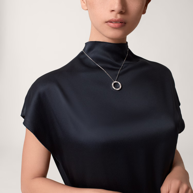 Cartier Diamond Paved LEVE LOVE Pendant Necklace - Best Replica Jewelry™