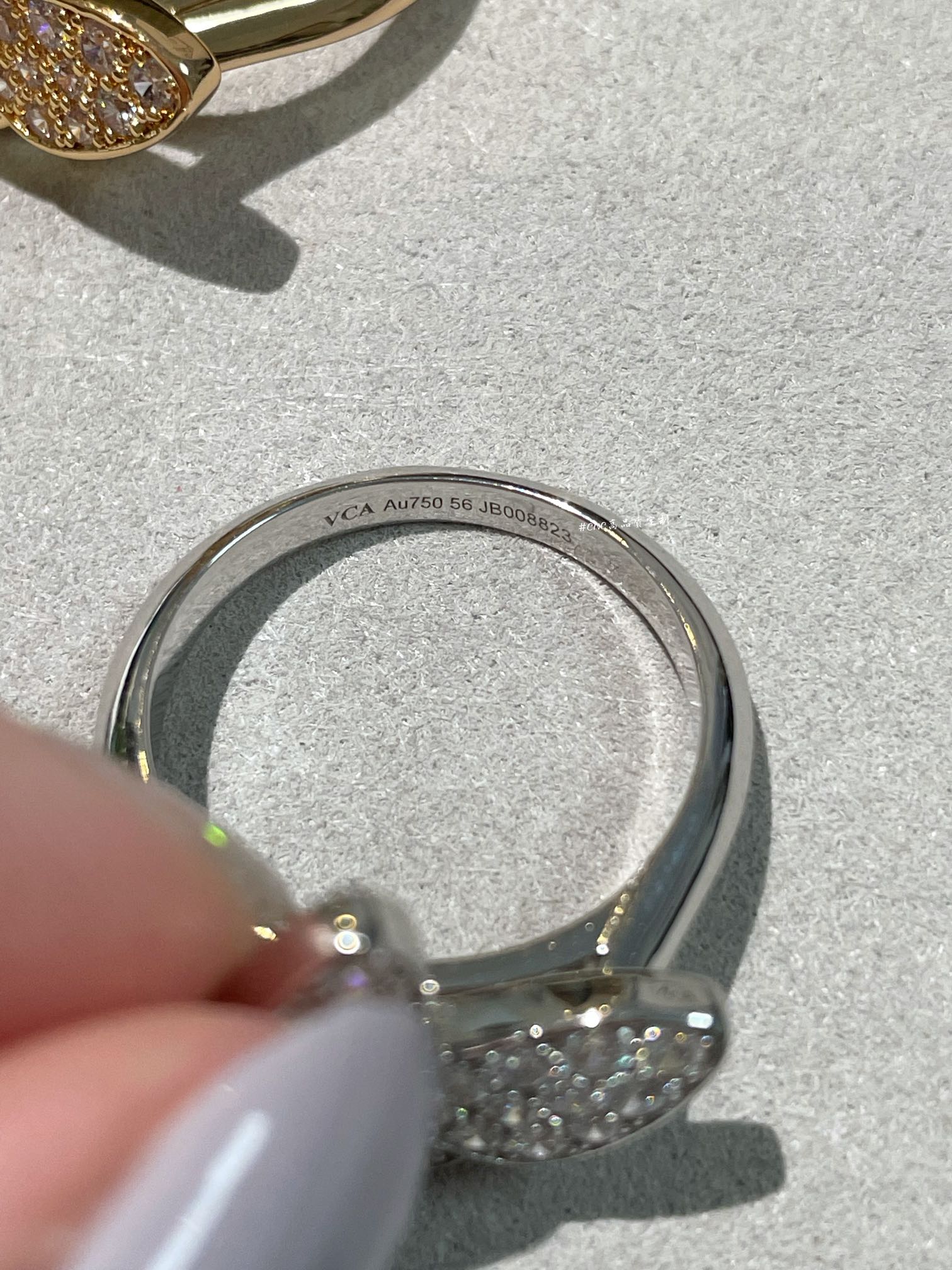 VCA Full Diamond Butterfly Ring - Best Replica Jewelry™