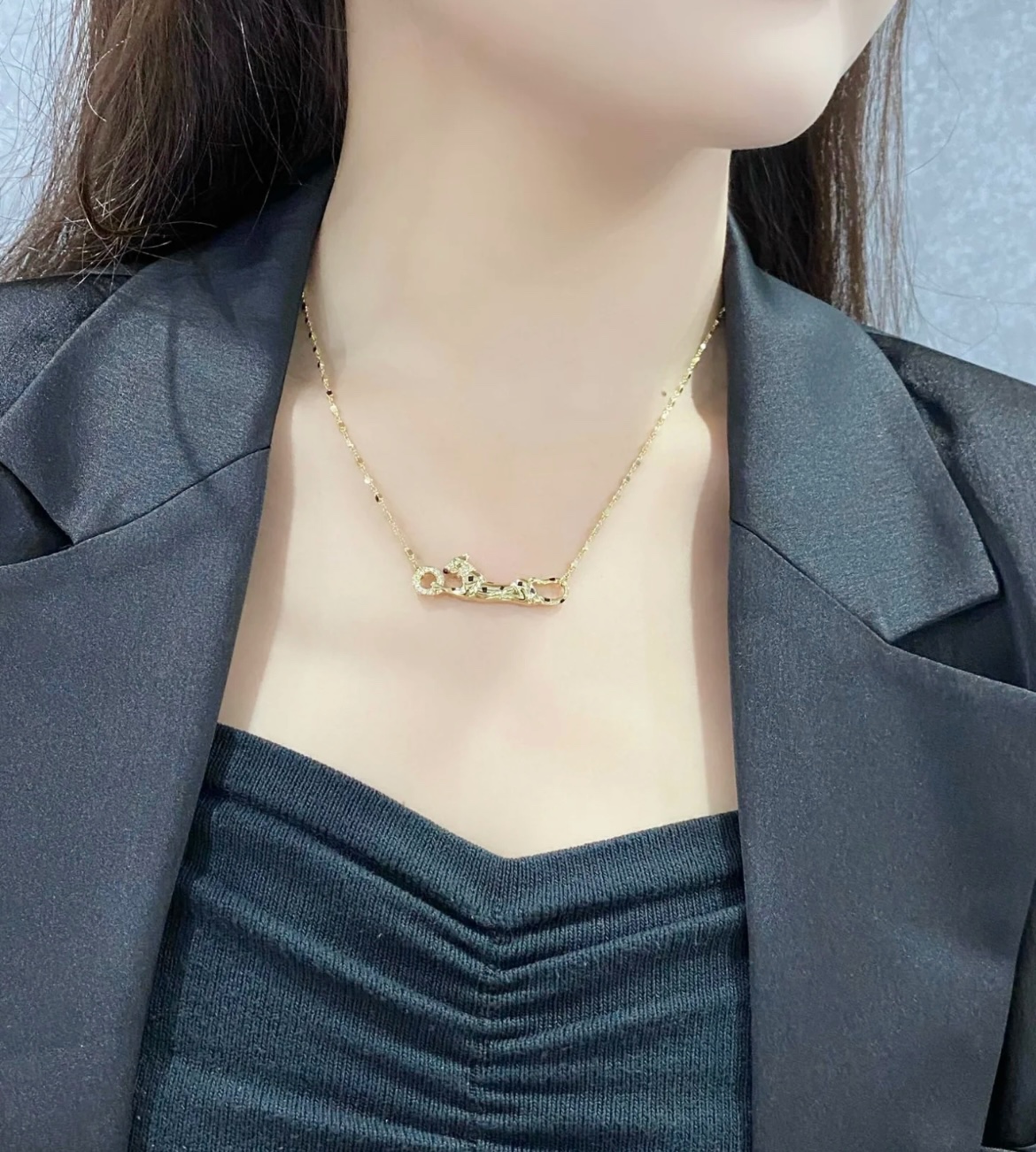 Cartier Panthère de Black Panther Necklace - Best Replica Jewelry™