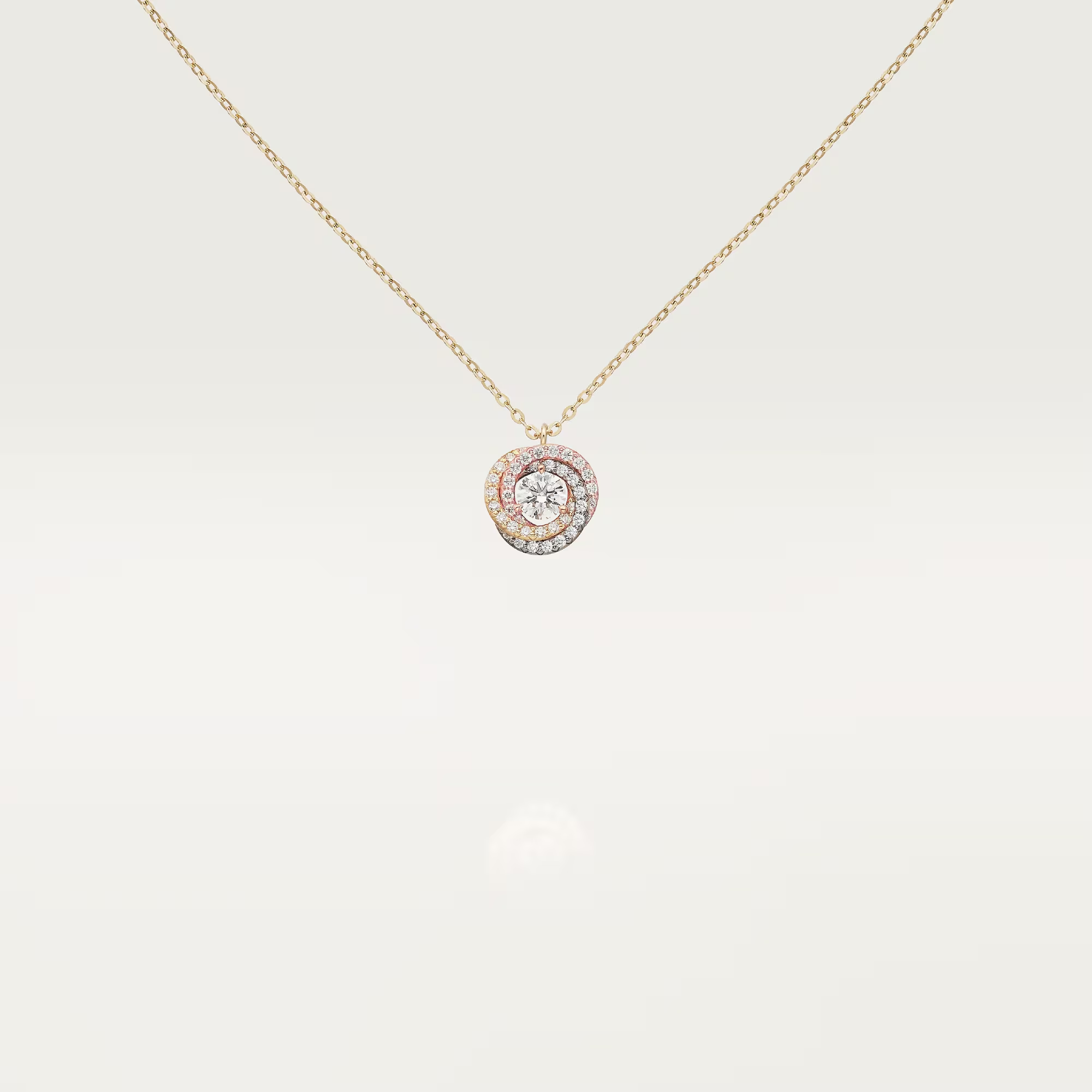 Cartier Full Diamond Paved Trinity Pendant Necklace - Best Replica Jewelry™