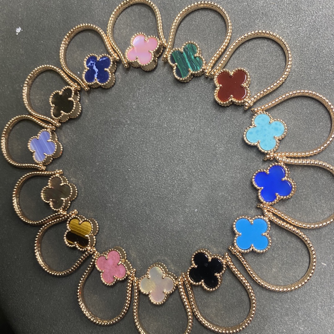 VCA Vintage Alhambra Reversible Ring, Rose Gold, 14 Stone Options - Best Replica Jewelry™