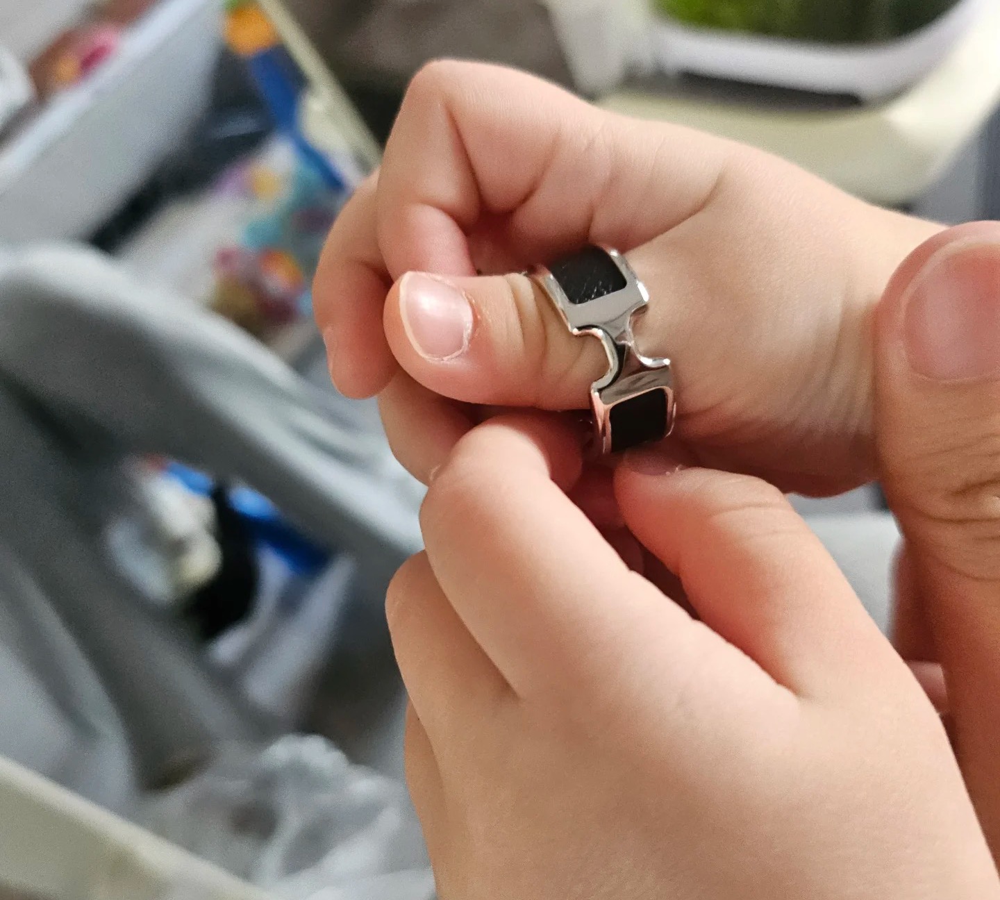 Hermes White Gold Black Pink White Olympe Ring - Best Replica Jewelry™