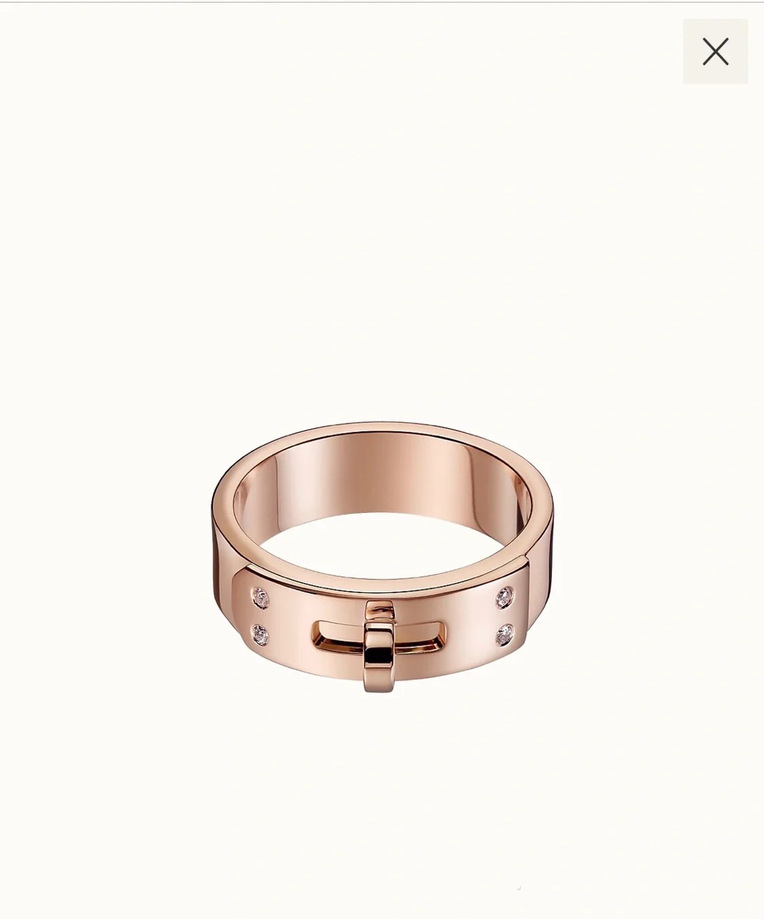 Hermes Rose Gold Kerry Ring - Best Replica Jewelry™