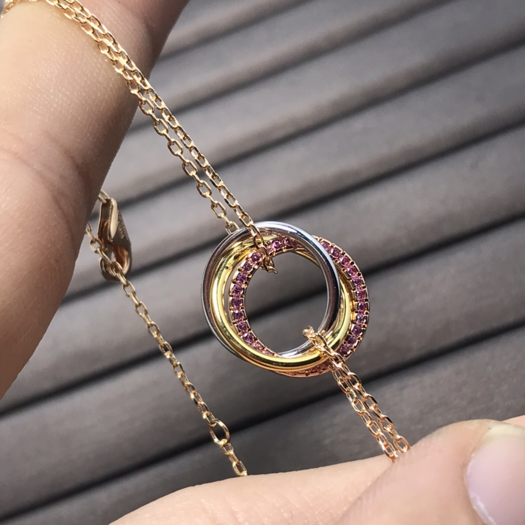 Cartier Diamond Trinity Chain Bracelet - Best Replica Jewelry™