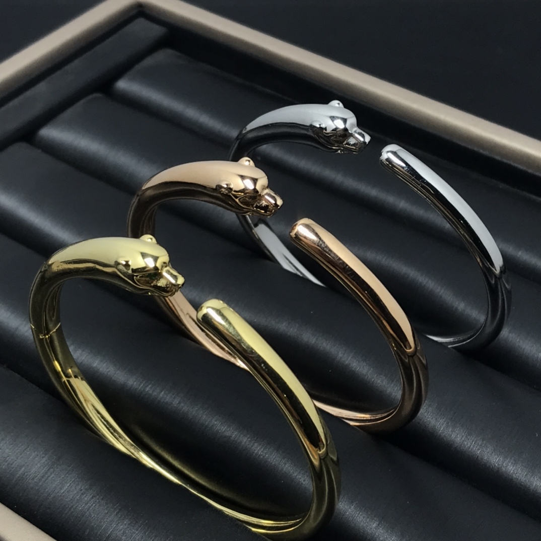 Cartier Smooth Panthère de Bracelet Open Cuff Bangle - Best Replica Jewelry™