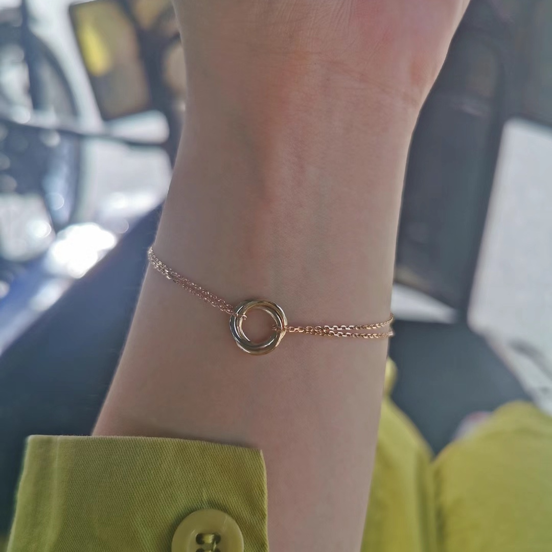 Cartier No Diamond Trinity Chain Bracelet