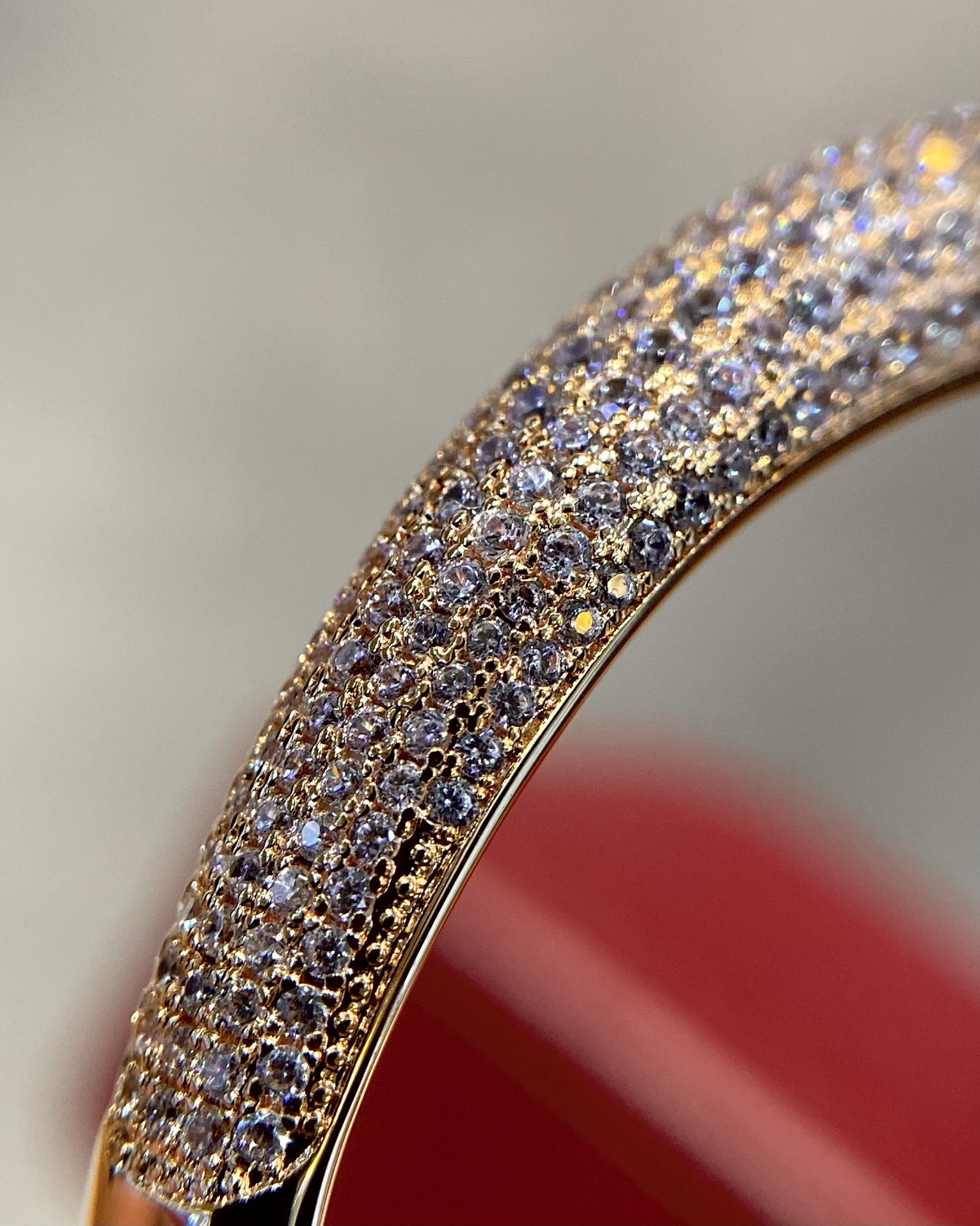 Cartier Half Diamond Panthère de Bracelet Open Cuff Bangle - Best Replica Jewelry™