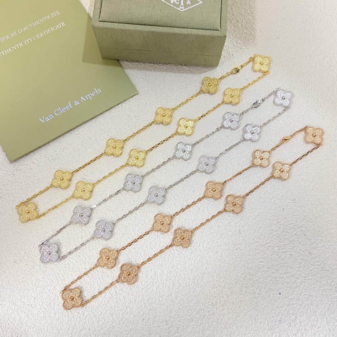 Van Cleef & Arpels Vintage Alhambra Necklace, 10 Motifs