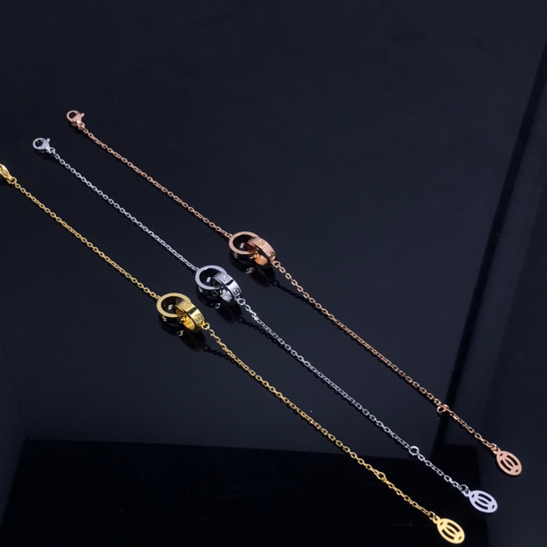 Cartier Double Circle Love Chain Bracelet
