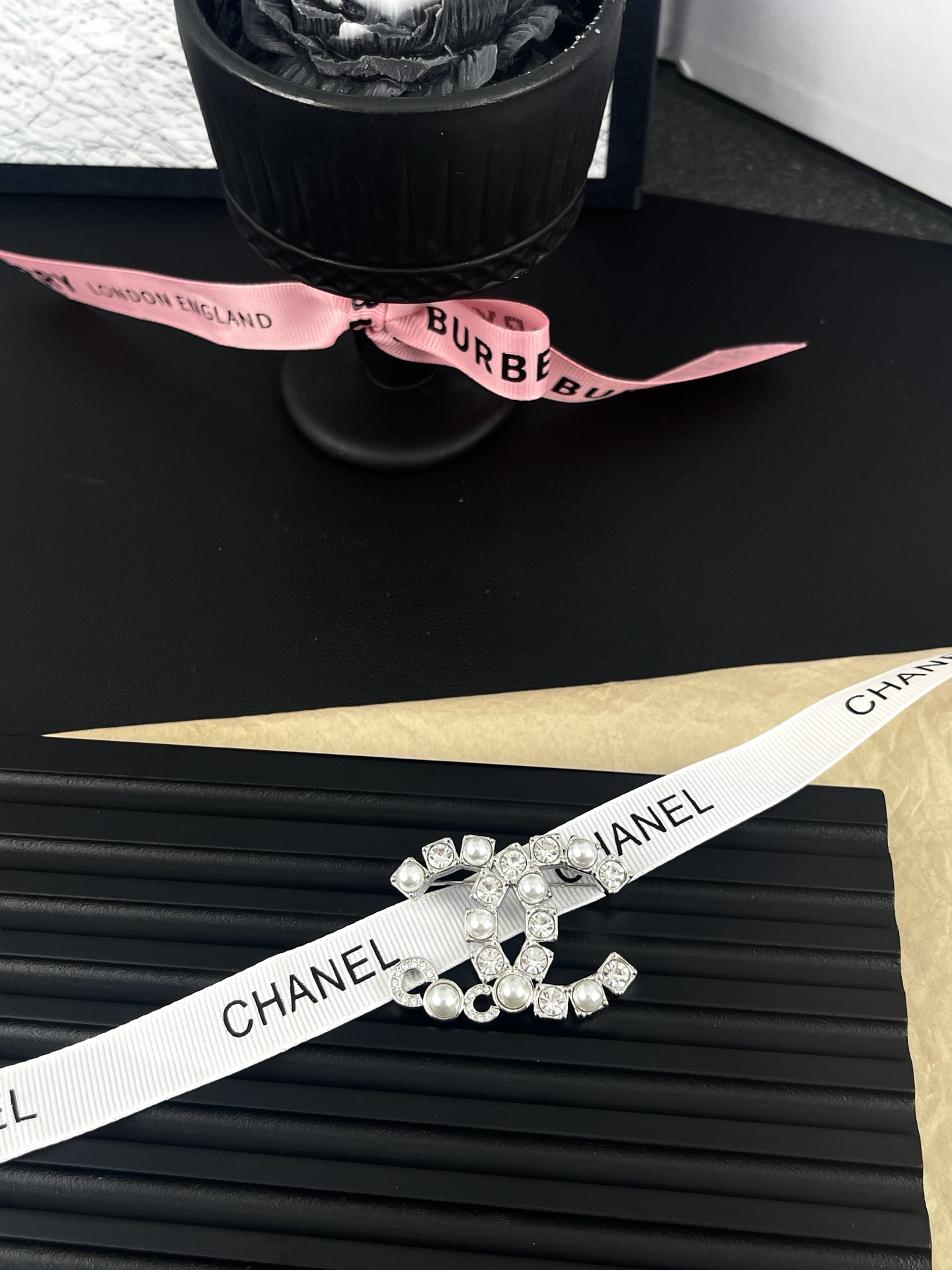 Chanel Rhinestone Pearl Coco Brooch