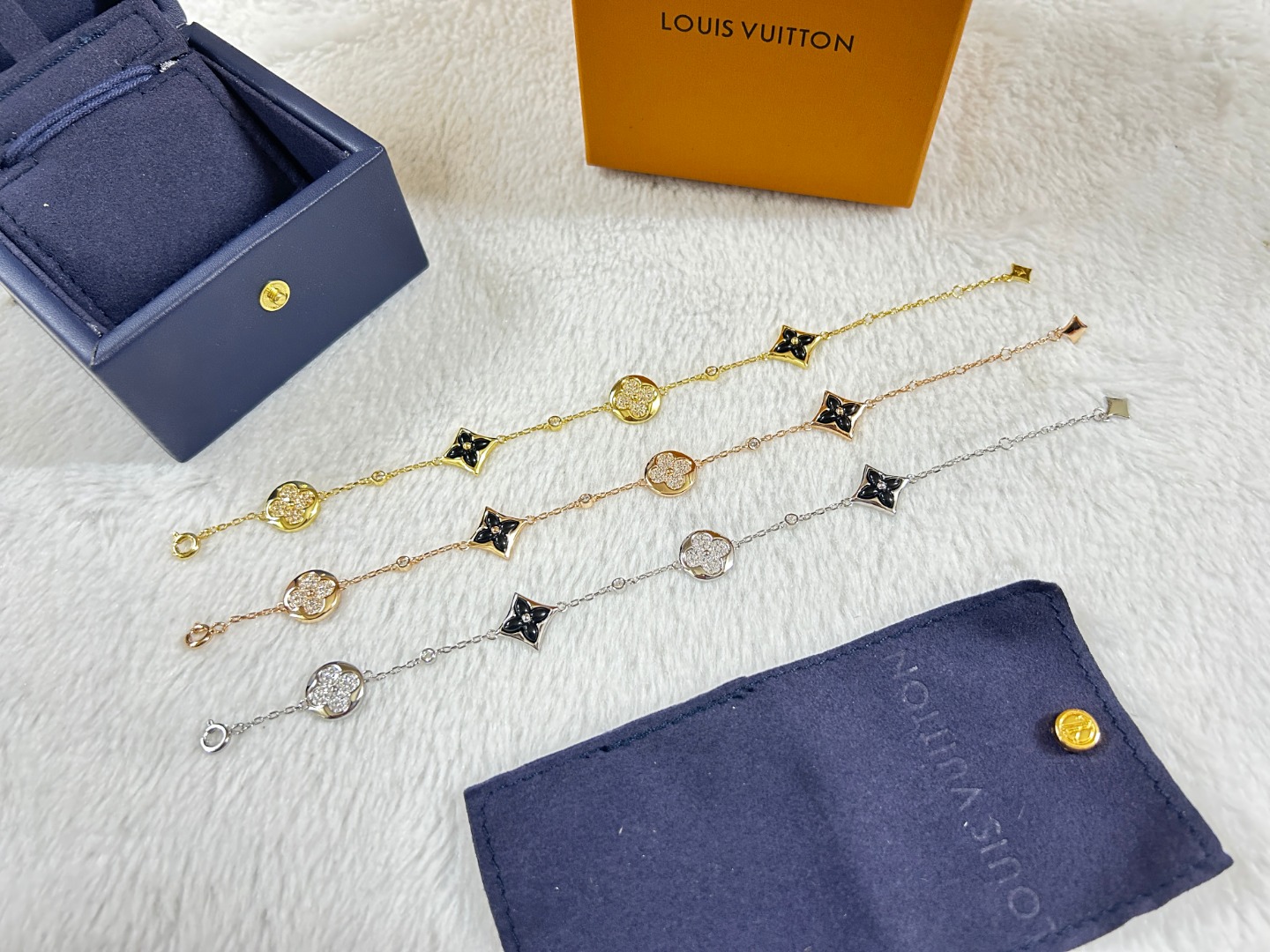Louis Vuitton Black Carnelian Color Blossom BB Multi-Motifs Bracelet - Best Replica Jewelry™