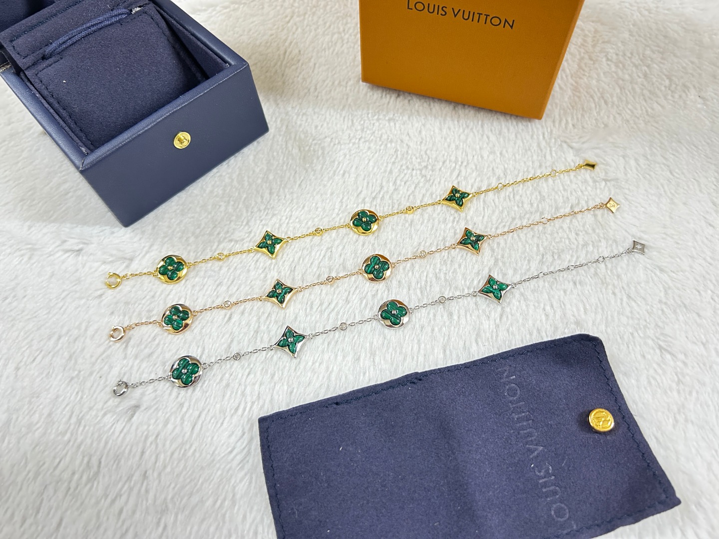 Louis Vuitton Malachite Color Blossom BB Star Sun Bracelet - Best Replica Jewelry™