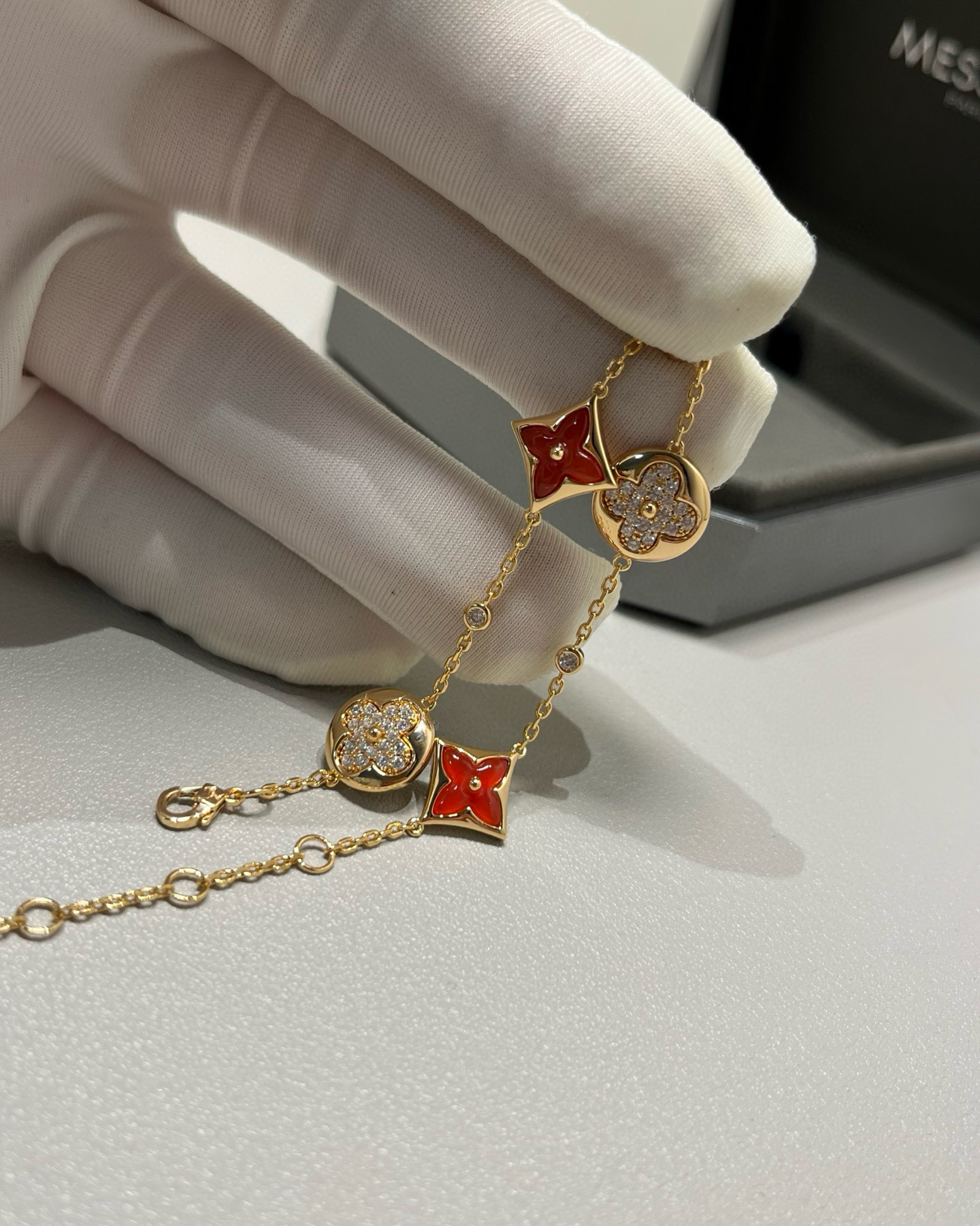 Louis Vuitton Red Color Blossom Bracelet - Best Replica Jewelry™