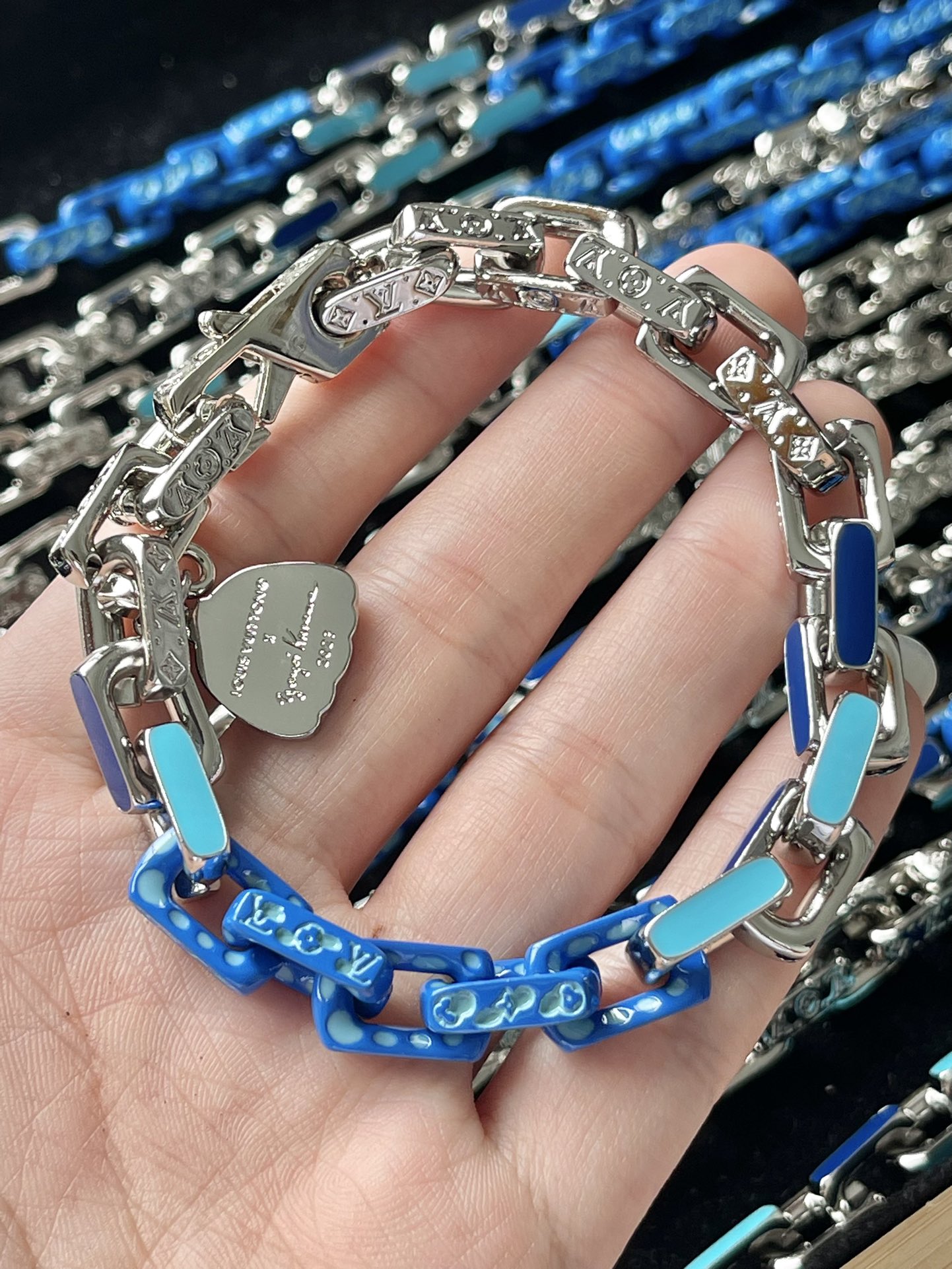 Louis Vuitton Mixed Color Chunky Bracelet Men - Best Replica Jewelry™