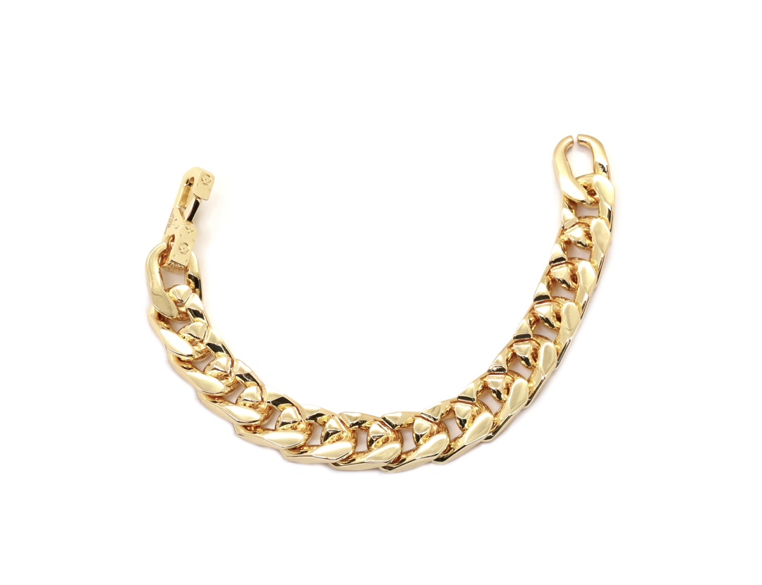 Louis Vuitton Golden Cuban Chain Bracelet Men - Best Replica Jewelry™