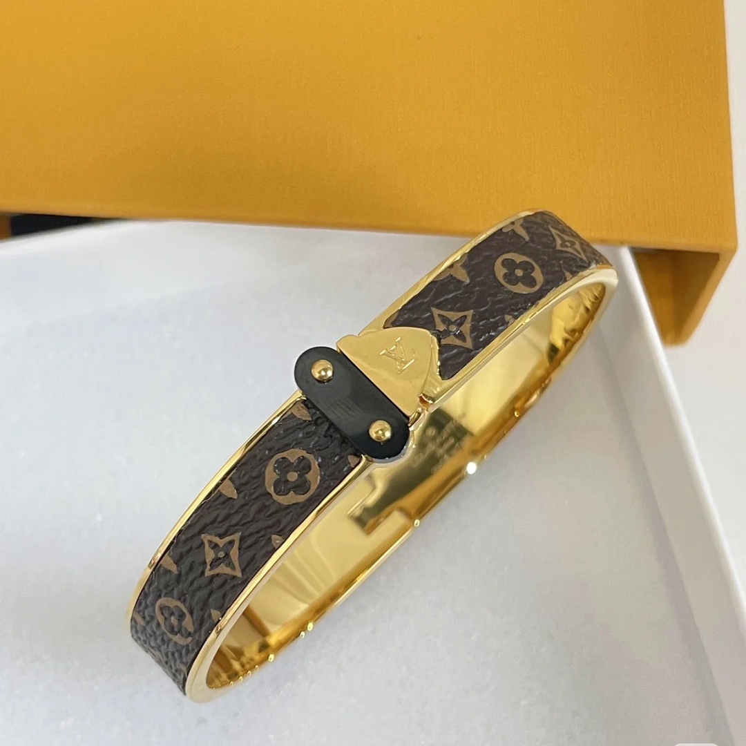 Louis Vuitton Leather Bangle Bracelet - Best Replica Jewelry™