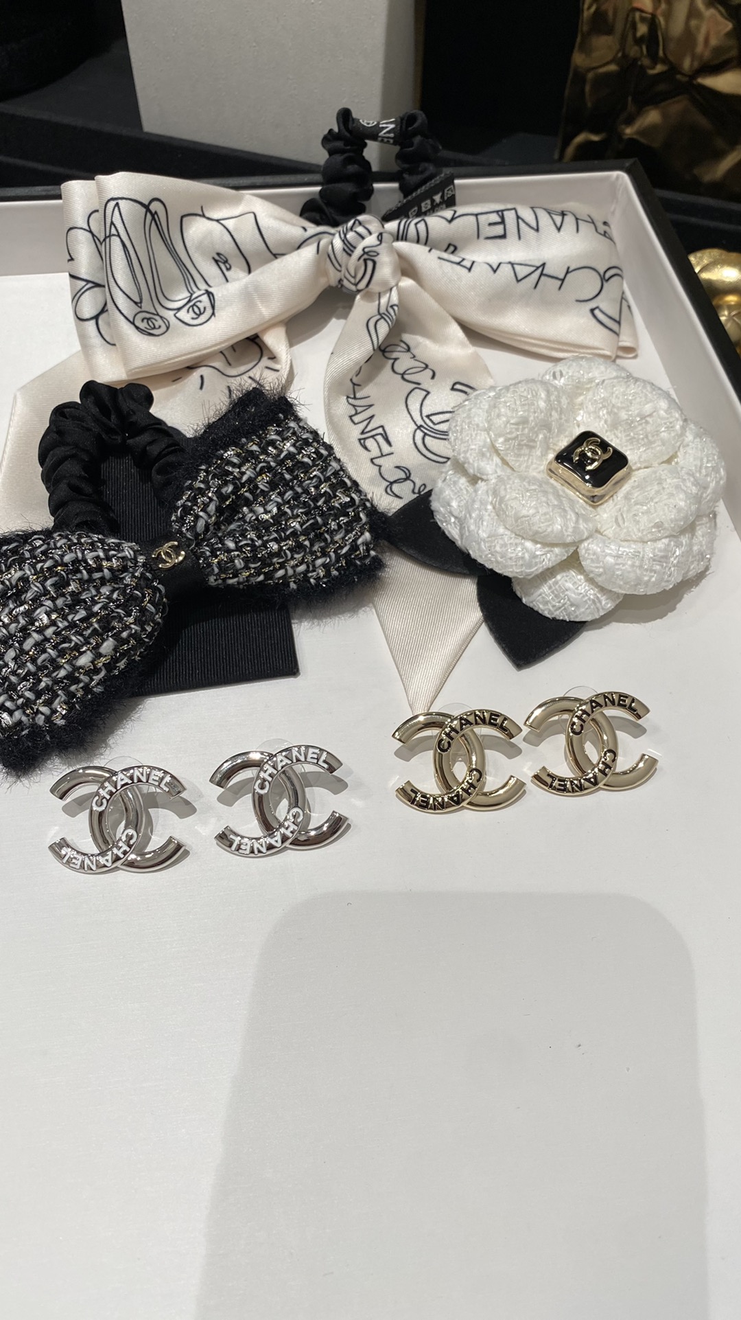 Chanel Enamel Monogram CC Earrings - Best Replica Jewelry™