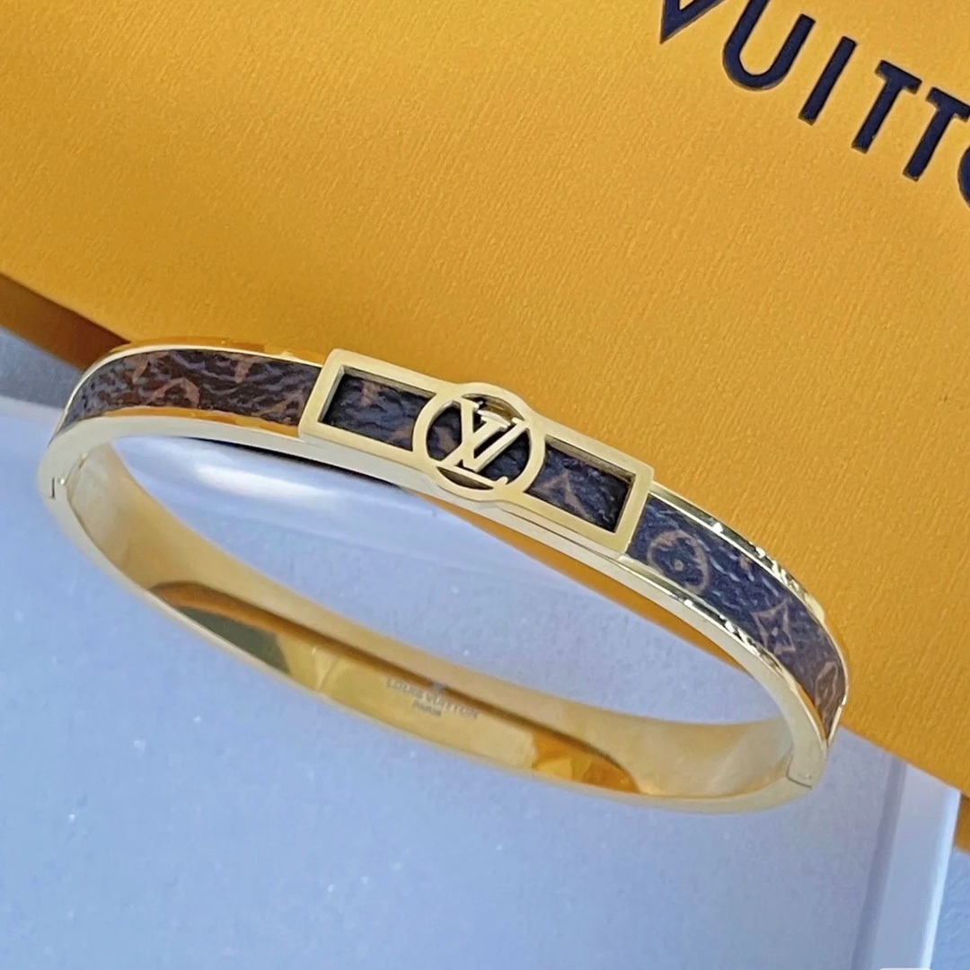 Louis Vuitton Leather Bangle Bracelet - Best Replica Jewelry™
