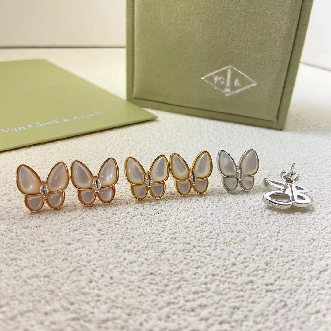 VCA Two Butterfly Earrings - Best Replica Jewelry™