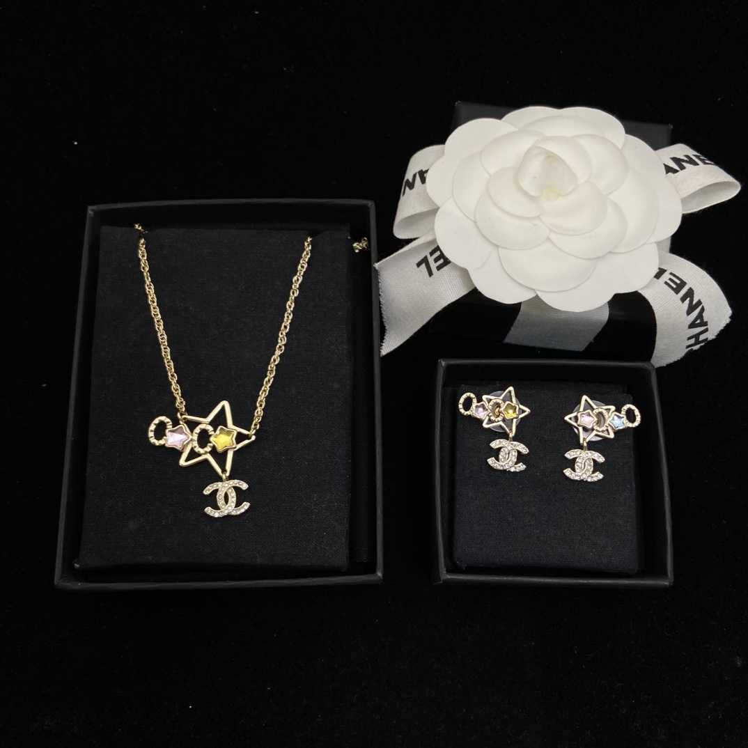 Chanel Dreamy Star Earrings Necklace - Best Replica Jewelry™