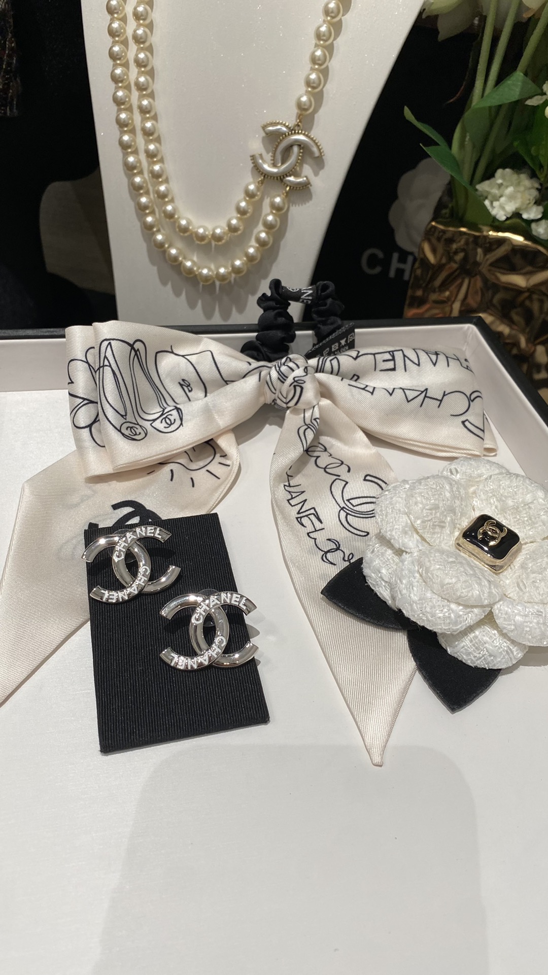 Chanel Enamel Monogram CC Earrings - Best Replica Jewelry™