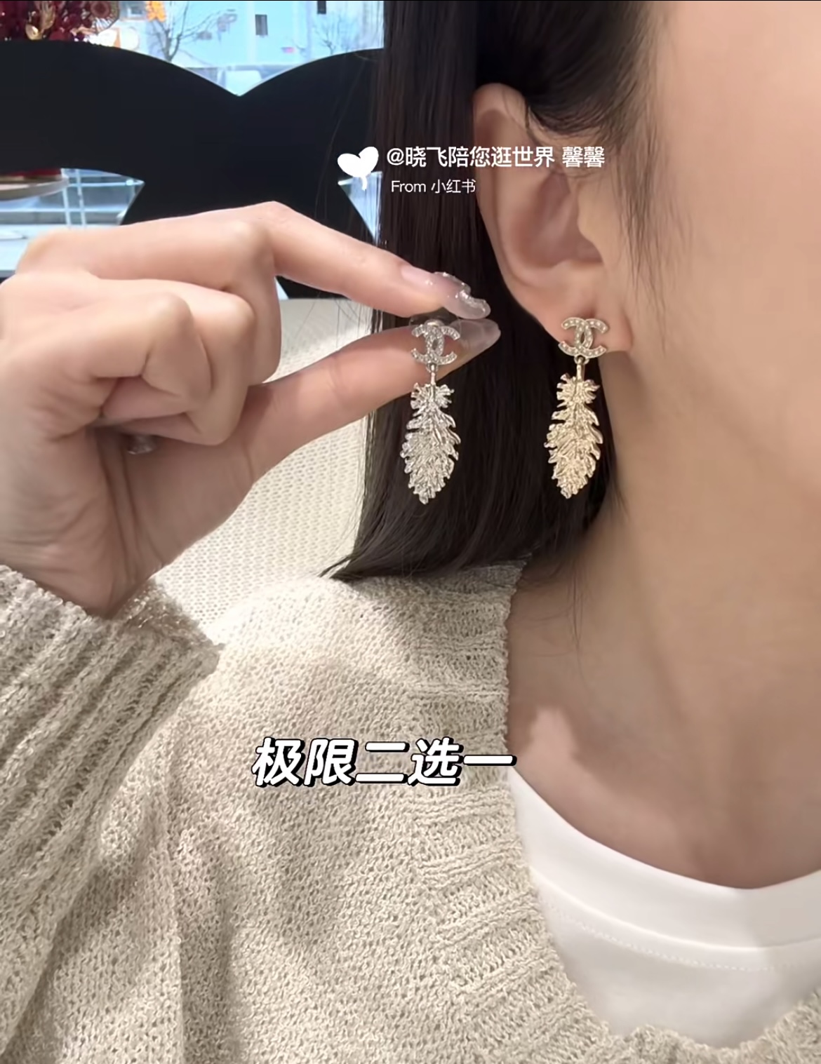 Chanel Coco Feather Dangle Earrings - Best Replica Jewelry™