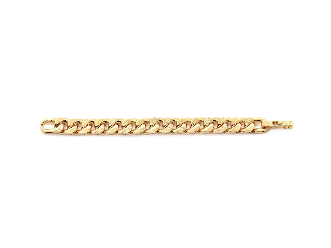 Louis Vuitton Golden Cuban Chain Bracelet Men - Best Replica Jewelry™