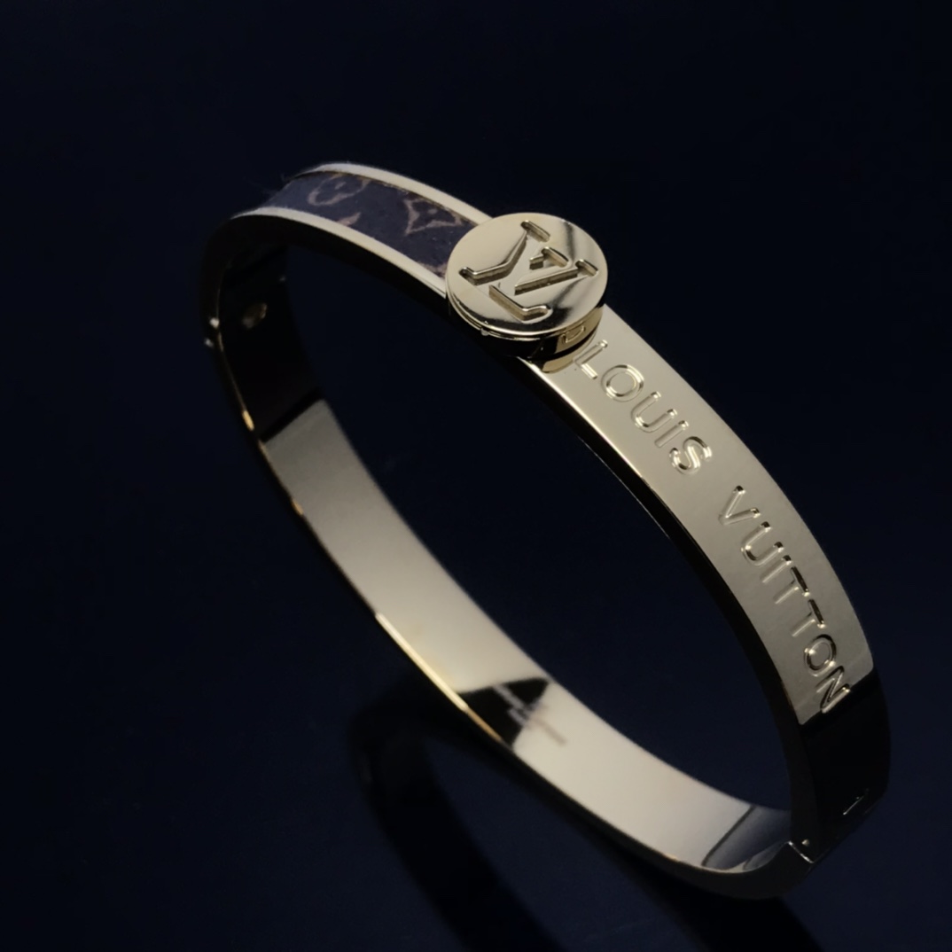 Louis Vuitton Half Leather Bangle Bracelet - Best Replica Jewelry™