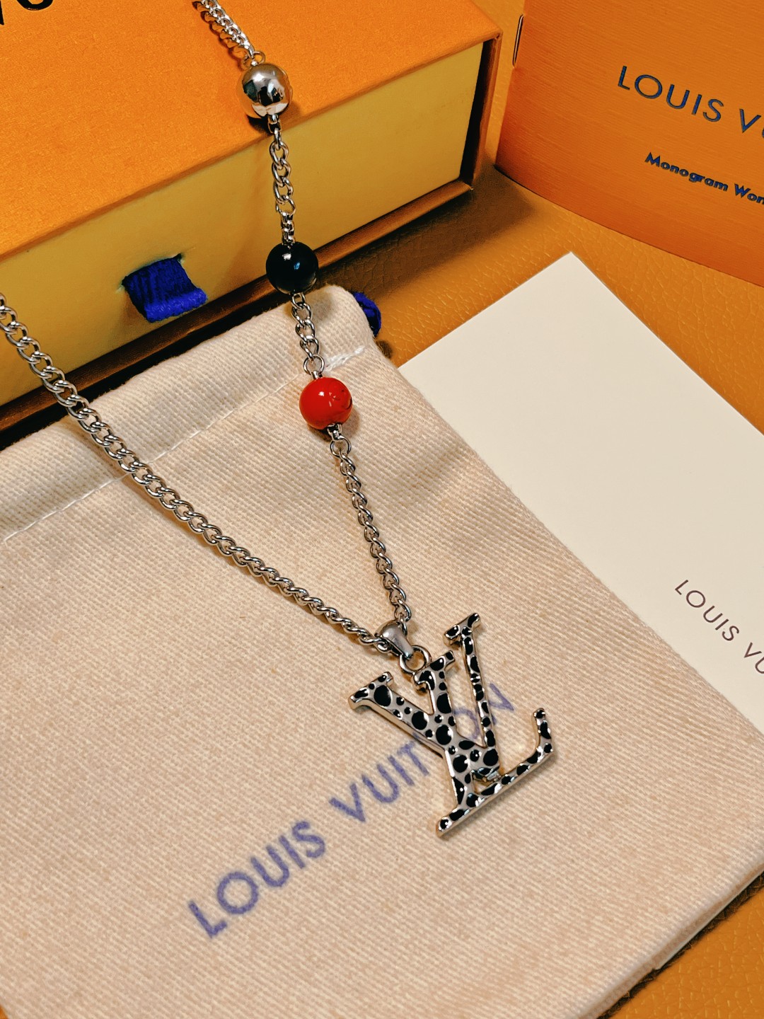 Louis Vuitton LV x YK Monogram Mens Necklace - Best Replica Jewelry™