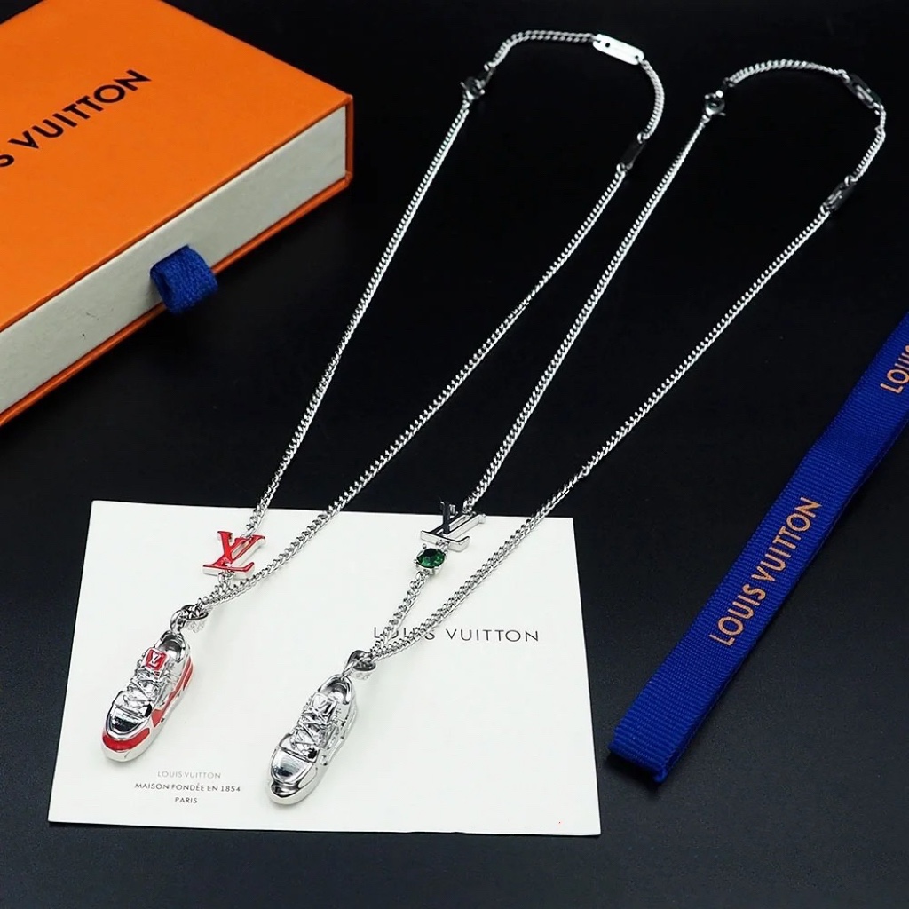 Louis Vuitton Shoe Sneaker Pendant Necklace - Best Replica Jewelry™