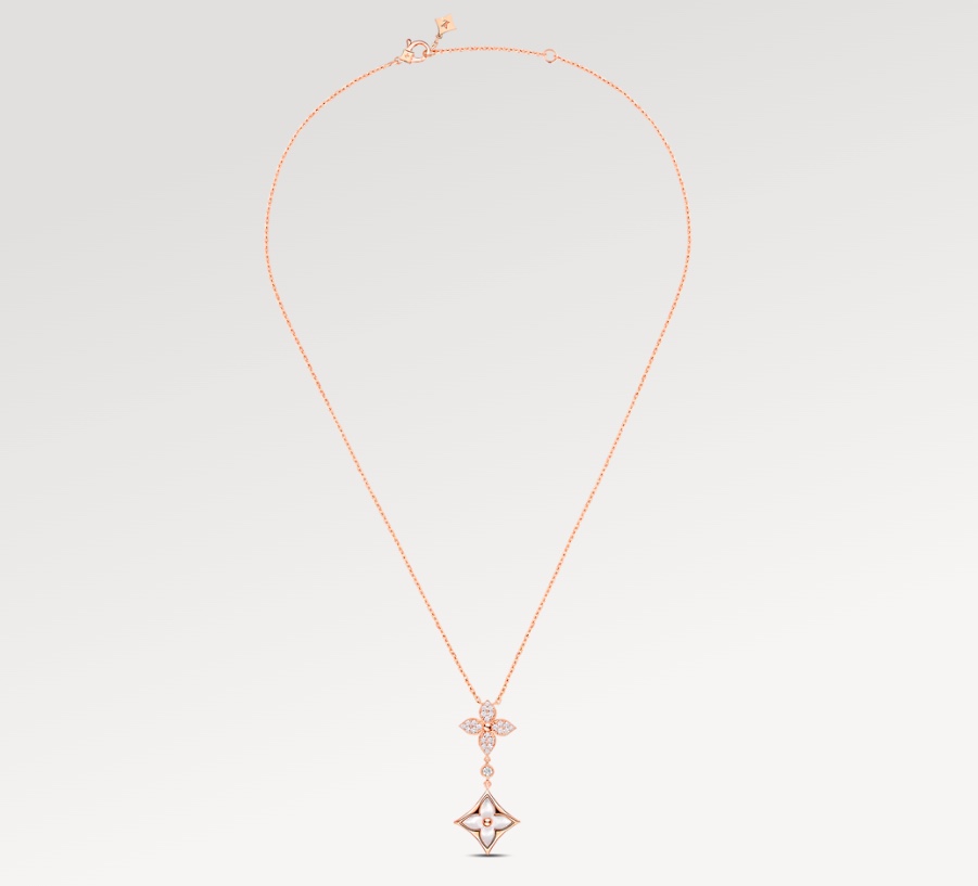 Louis Vuitton Rose Gold Star Sun Pendant Necklace - Best Replica Jewelry™