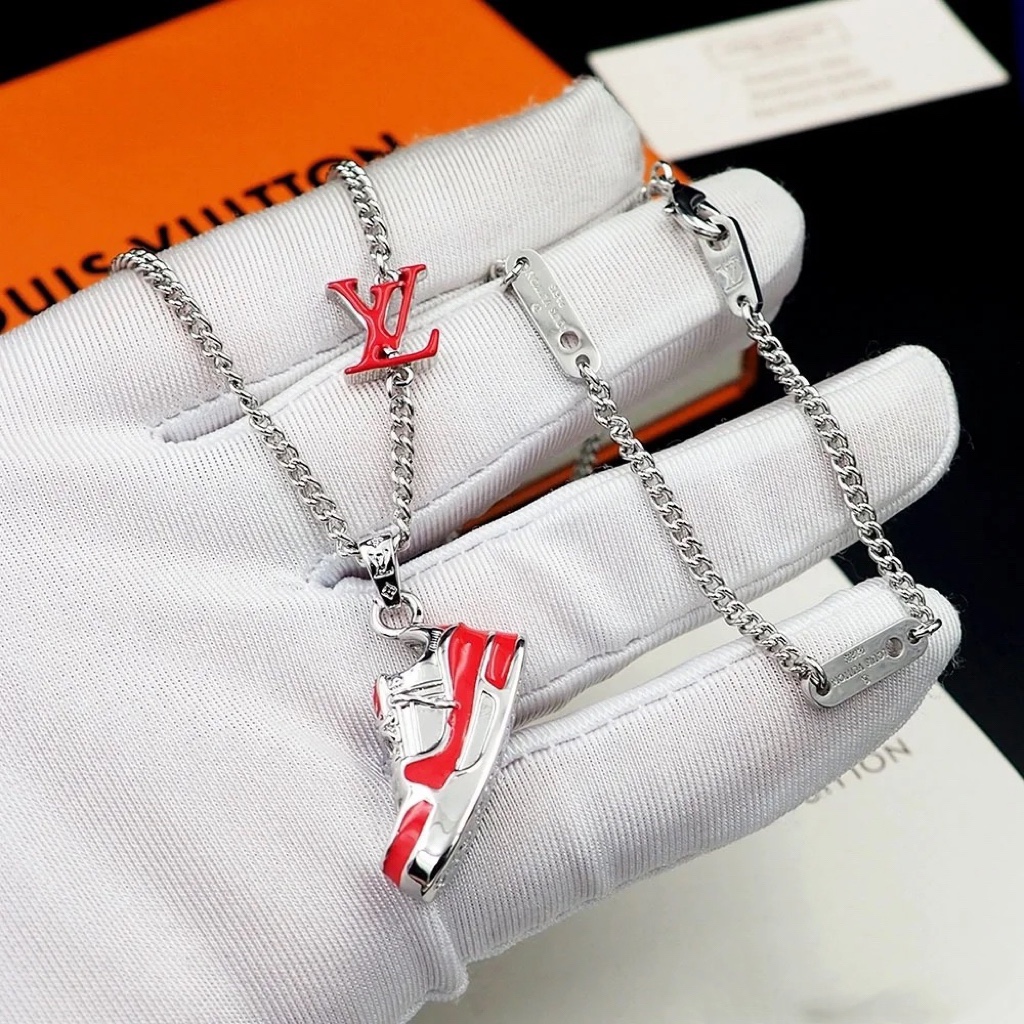 Louis Vuitton Shoe Sneaker Pendant Necklace - Best Replica Jewelry™