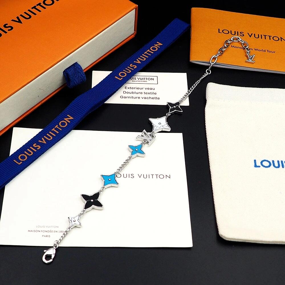 Louis Vuitton Cuban Chain LV Monogram Men Bracelet Necklace - Best Replica Jewelry™