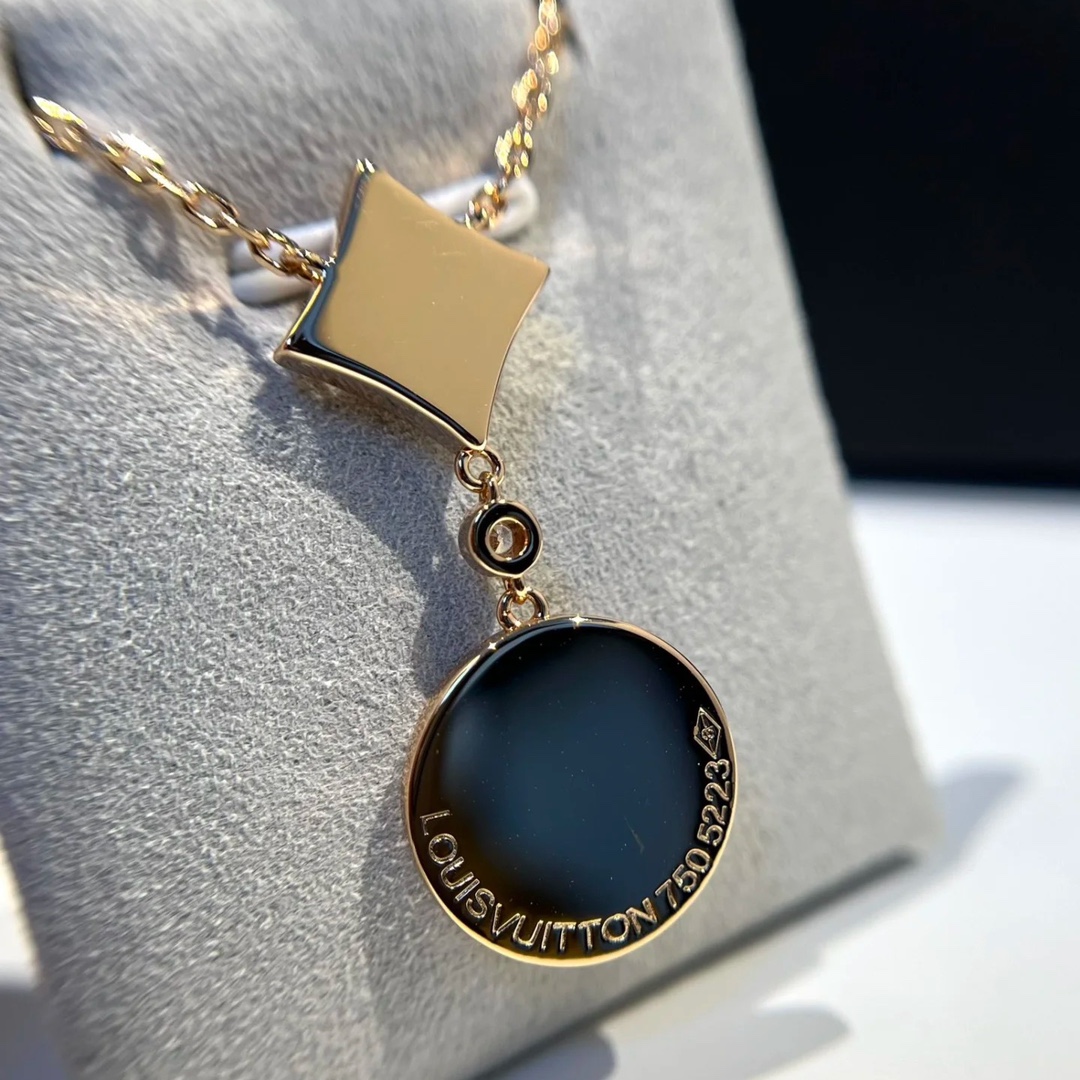 Louis Vuitton Pink Sun White Sun Pendant Necklace - Best Replica Jewelry™