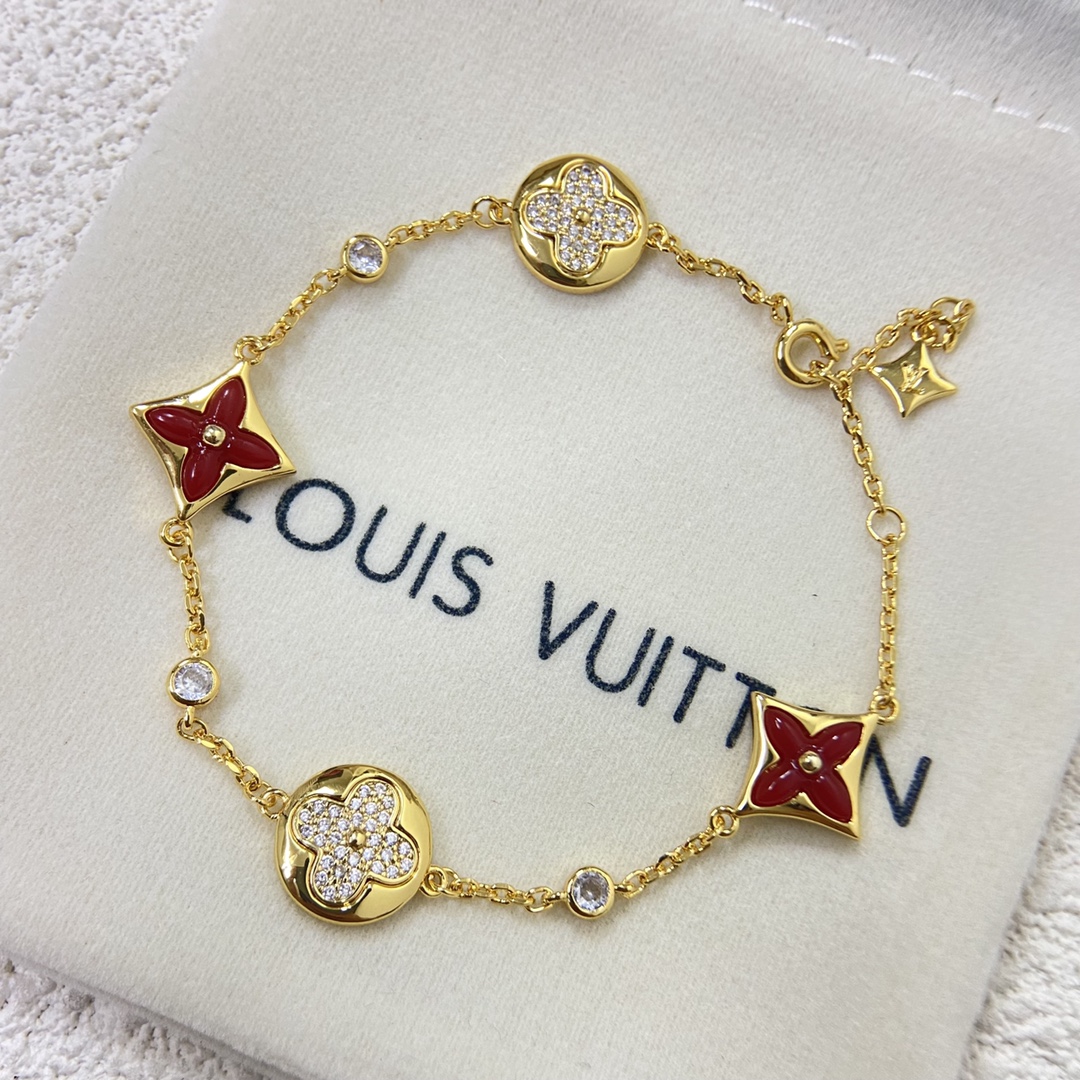 Louis Vuitton Red Carnelian Star Sun Bracelet - Best Replica Jewelry™