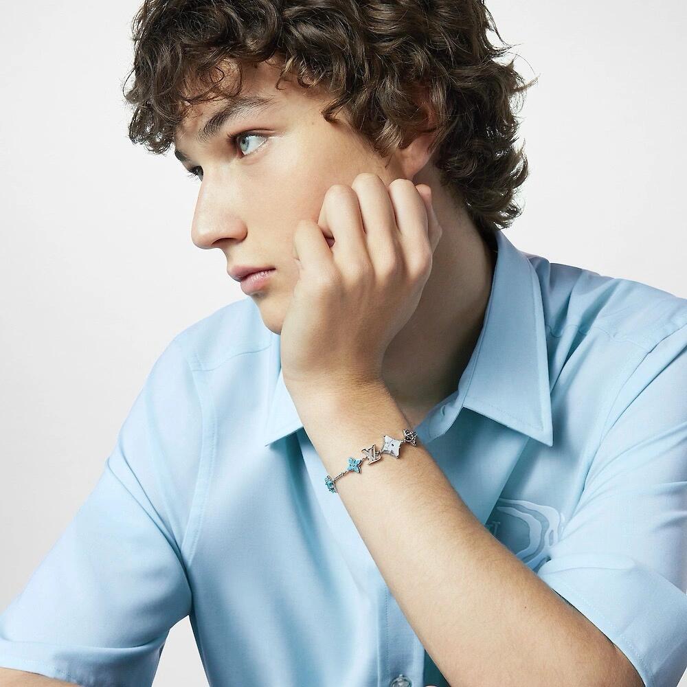 Louis Vuitton Cuban Chain LV Monogram Men Bracelet Necklace - Best Replica Jewelry™