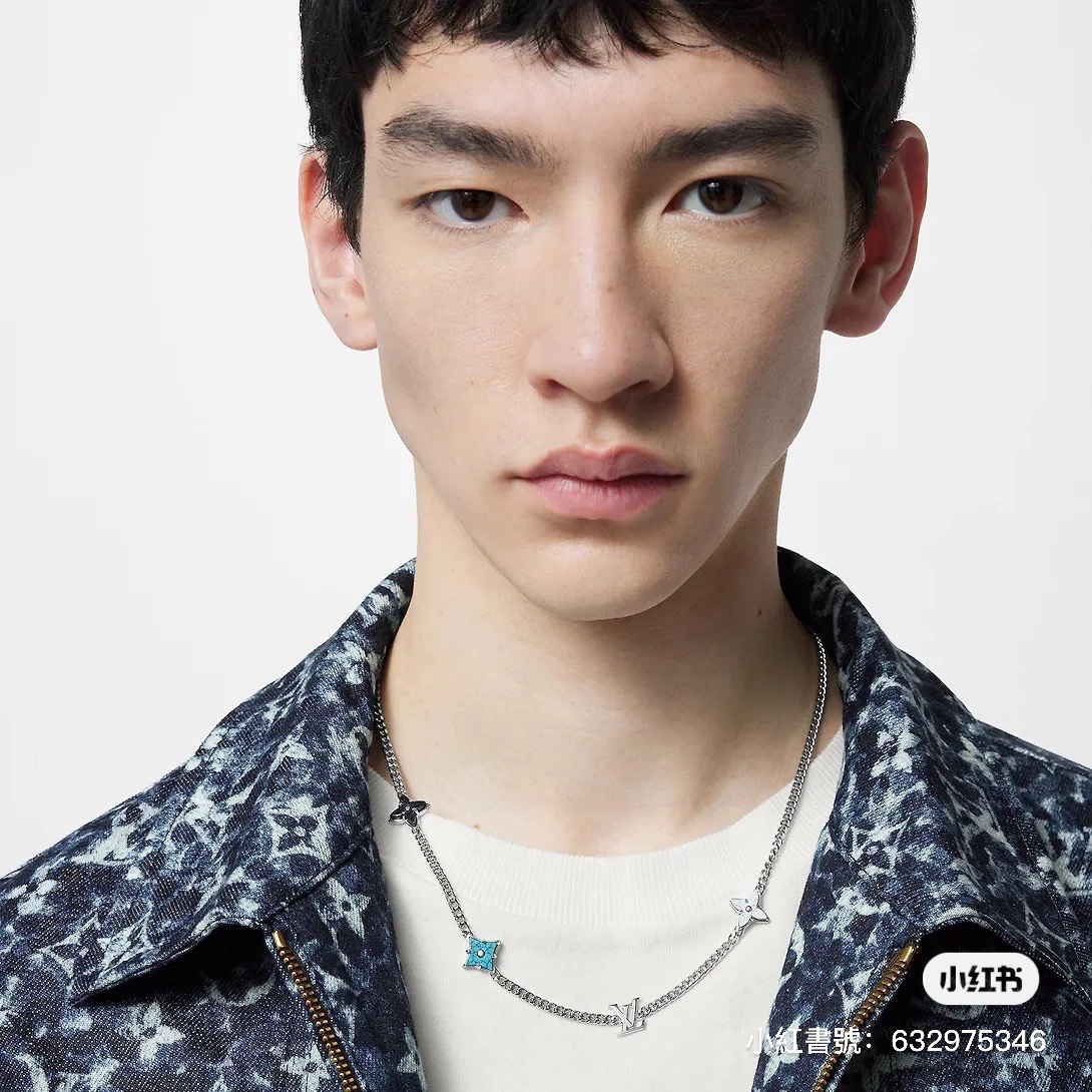 Louis Vuitton Cuban Chain LV Monogram Men Bracelet Necklace - Best Replica Jewelry™