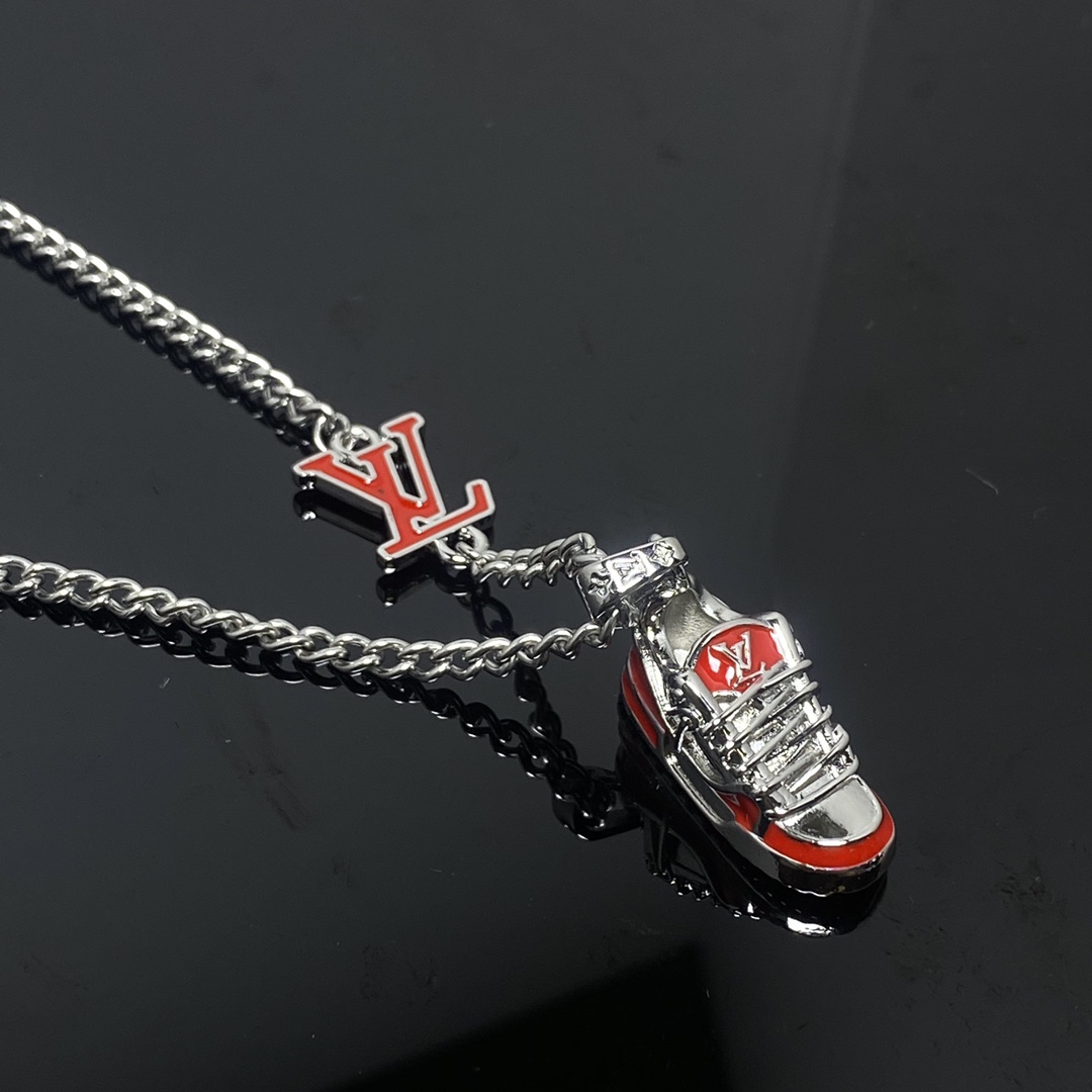 Louis Vuitton Shoe Sneaker Pendant Necklace - Best Replica Jewelry™