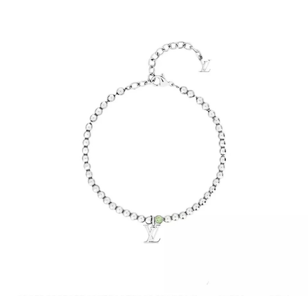 Louis Vuitton Steel Color Beads Men's Bracelet Necklace - Best Replica Jewelry™