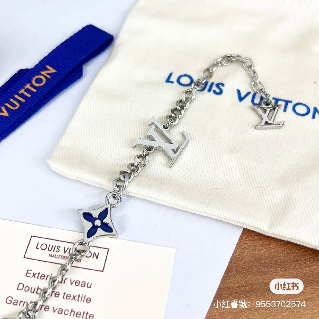 Louis Vuitton 4 Motifs Green Yellow Star Sun Blossom Chain Bracelet - Best Replica Jewelry™