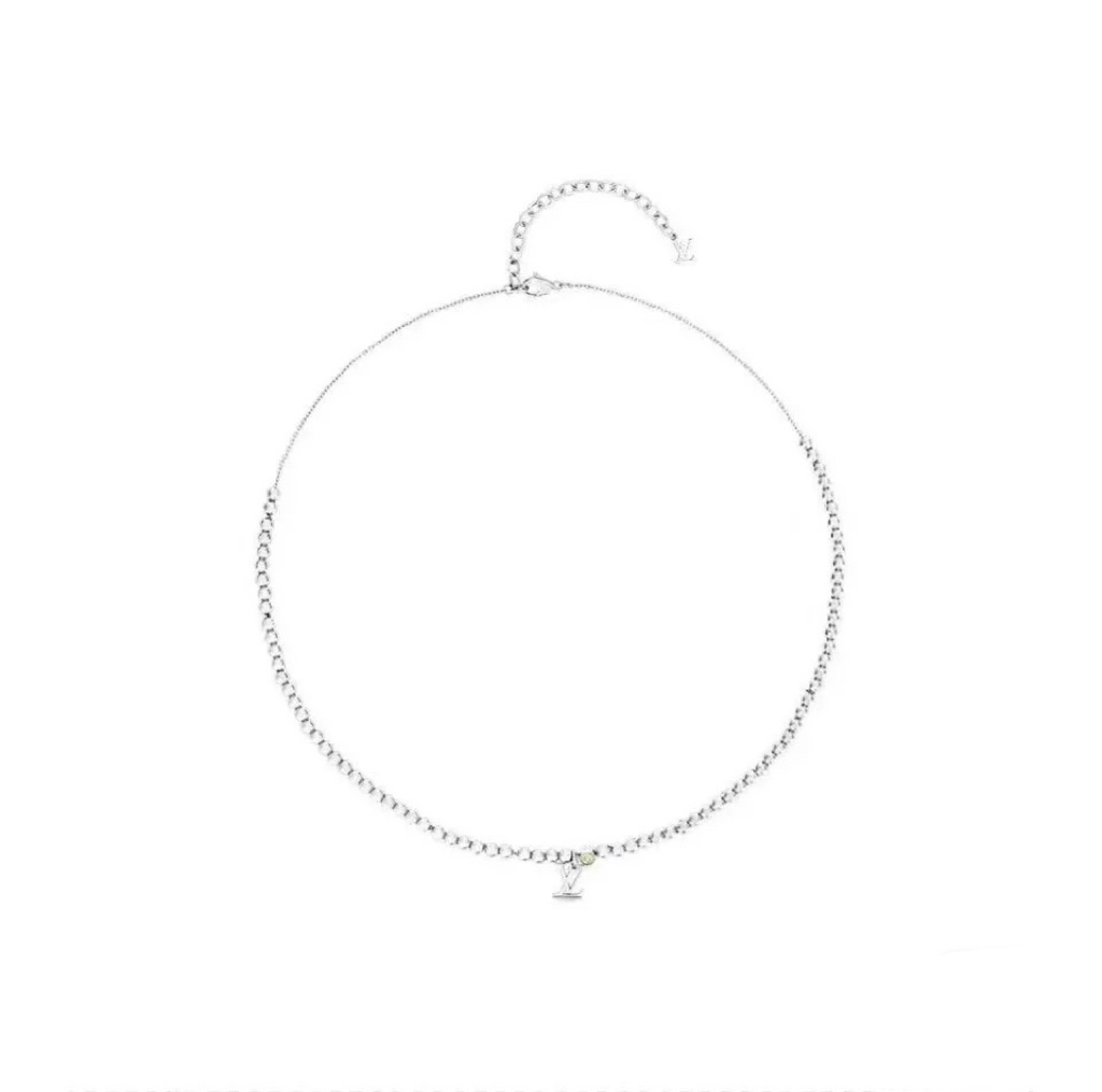 Louis Vuitton Steel Color Beads Men's Bracelet Necklace - Best Replica Jewelry™