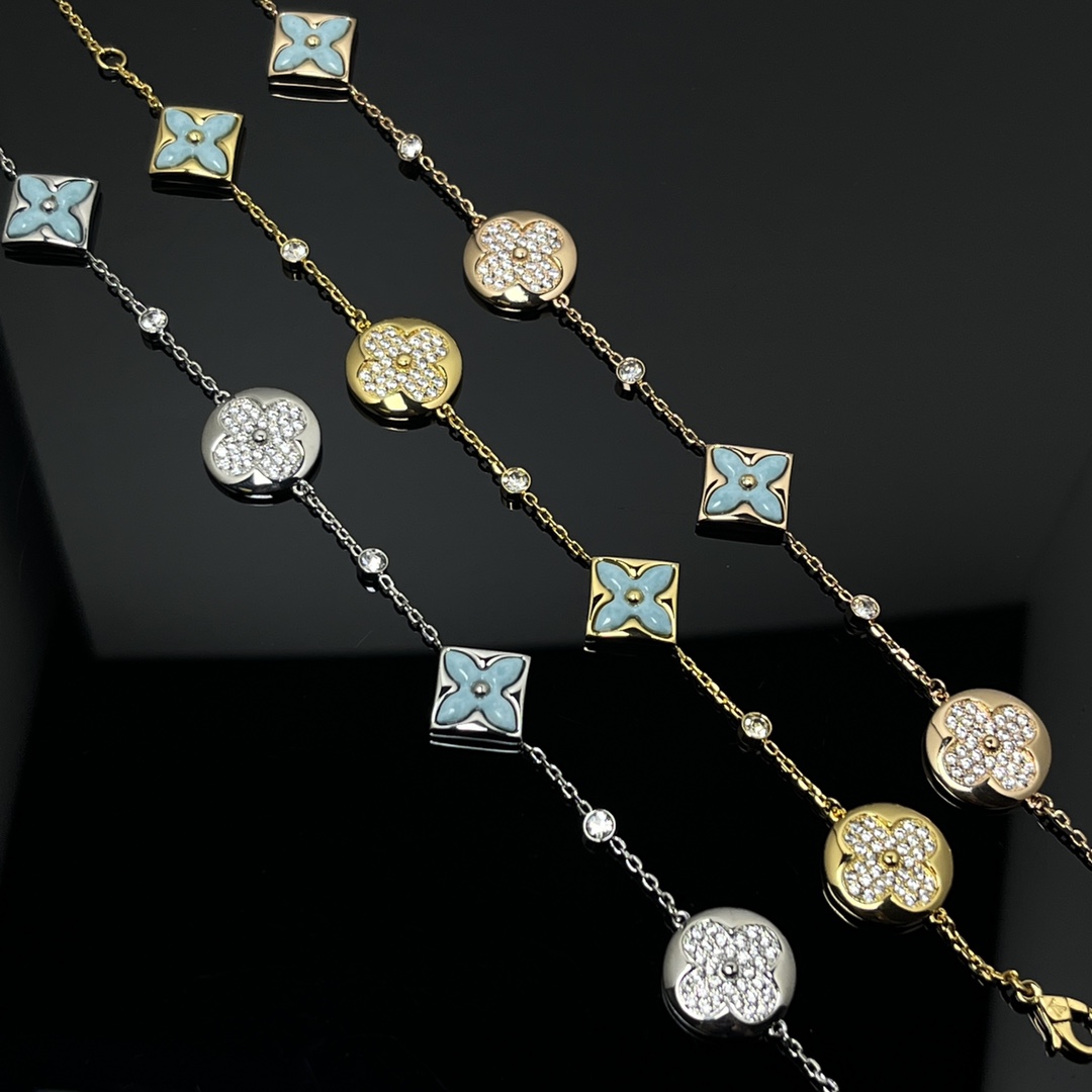 Louis Vuitton Diamond Sun Blue Amazonite Star Bracelet - Best Replica Jewelry™