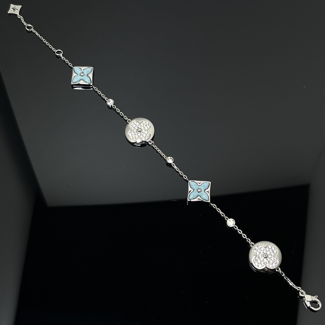 Louis Vuitton Diamond Sun Blue Amazonite Star Bracelet - Best Replica Jewelry™